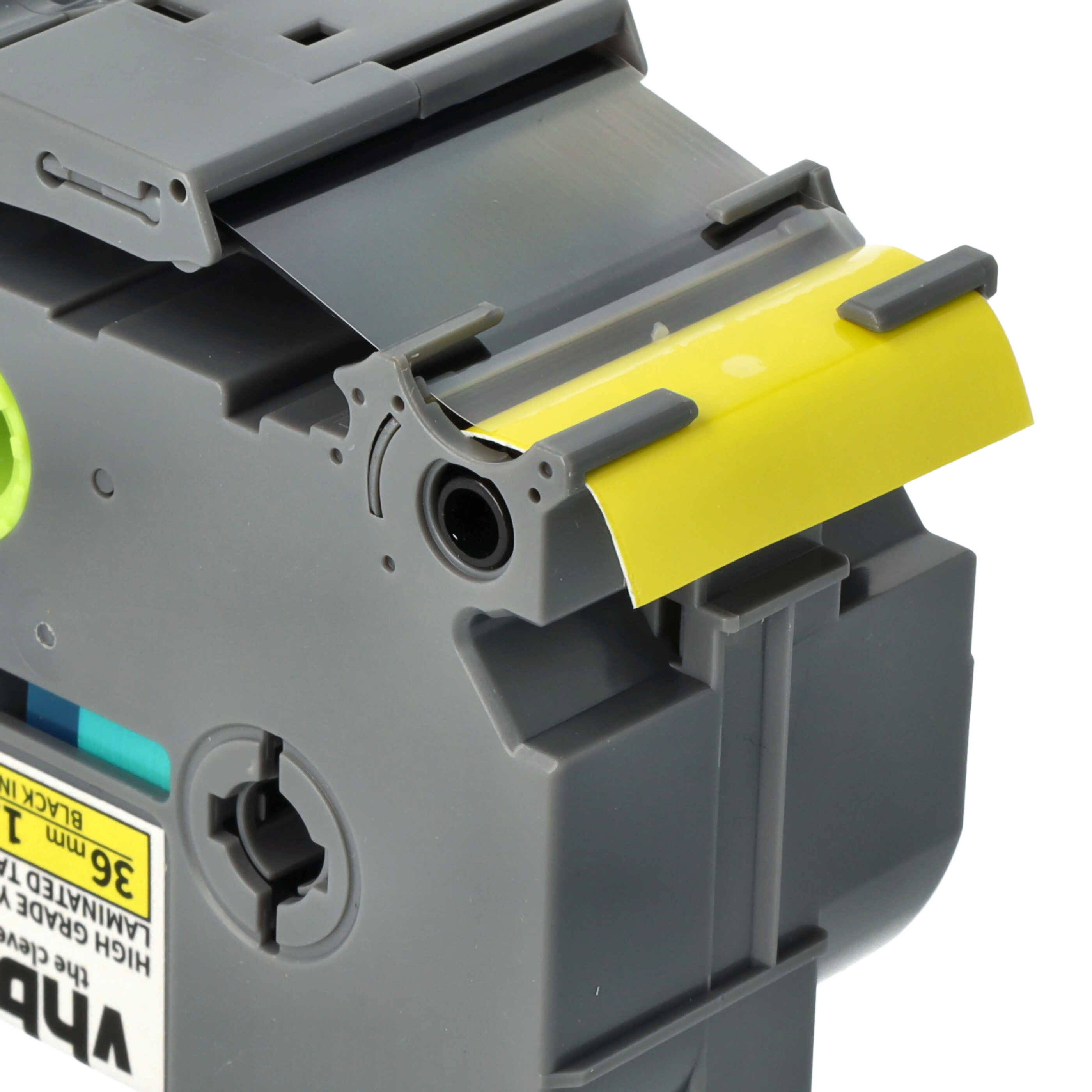 Label Tape as Replacement for Brother HGE-661 - 36 mm Black to Yellow, plastic