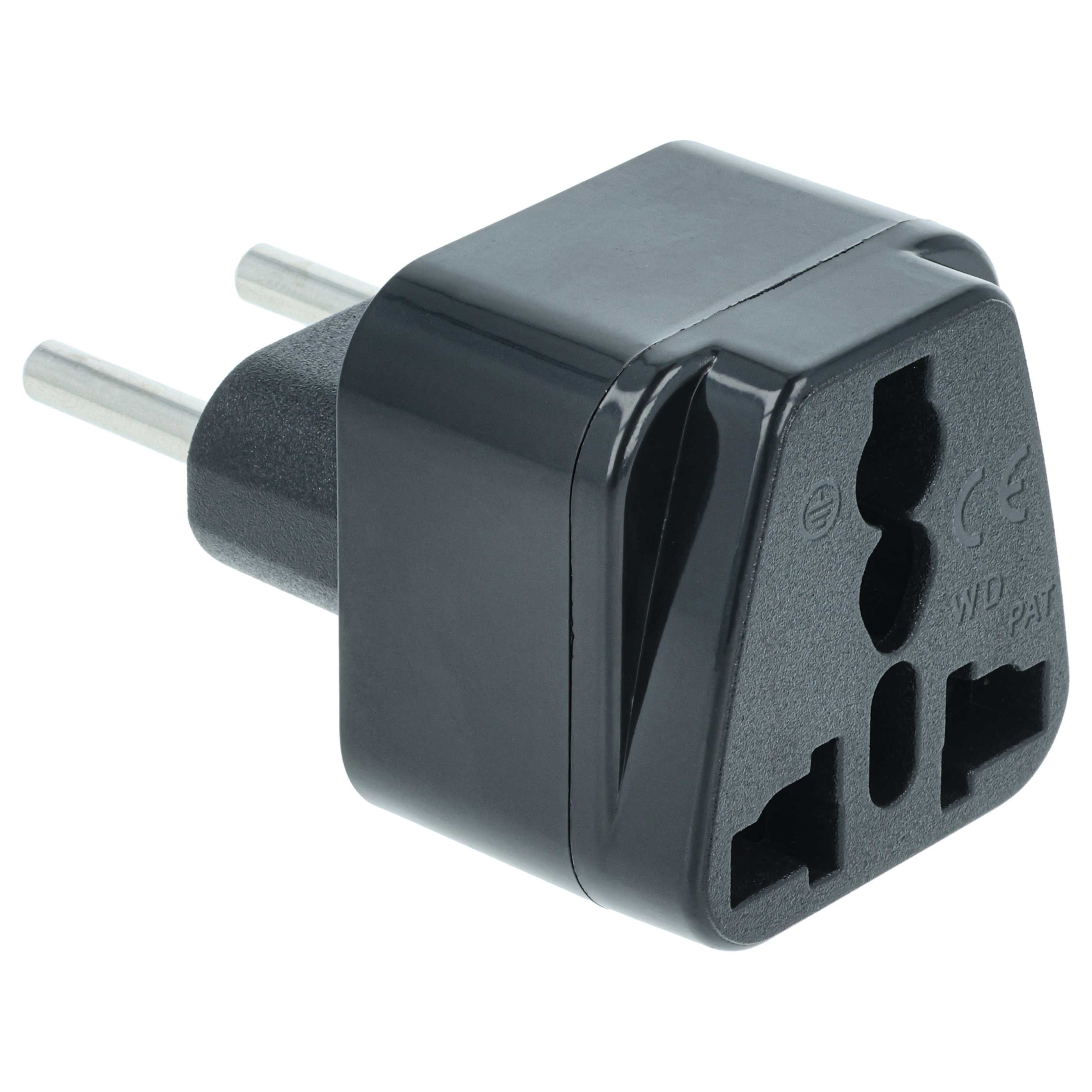 Travel Plug Adapter (EU plug to UK/USA/China-etc. socket)
