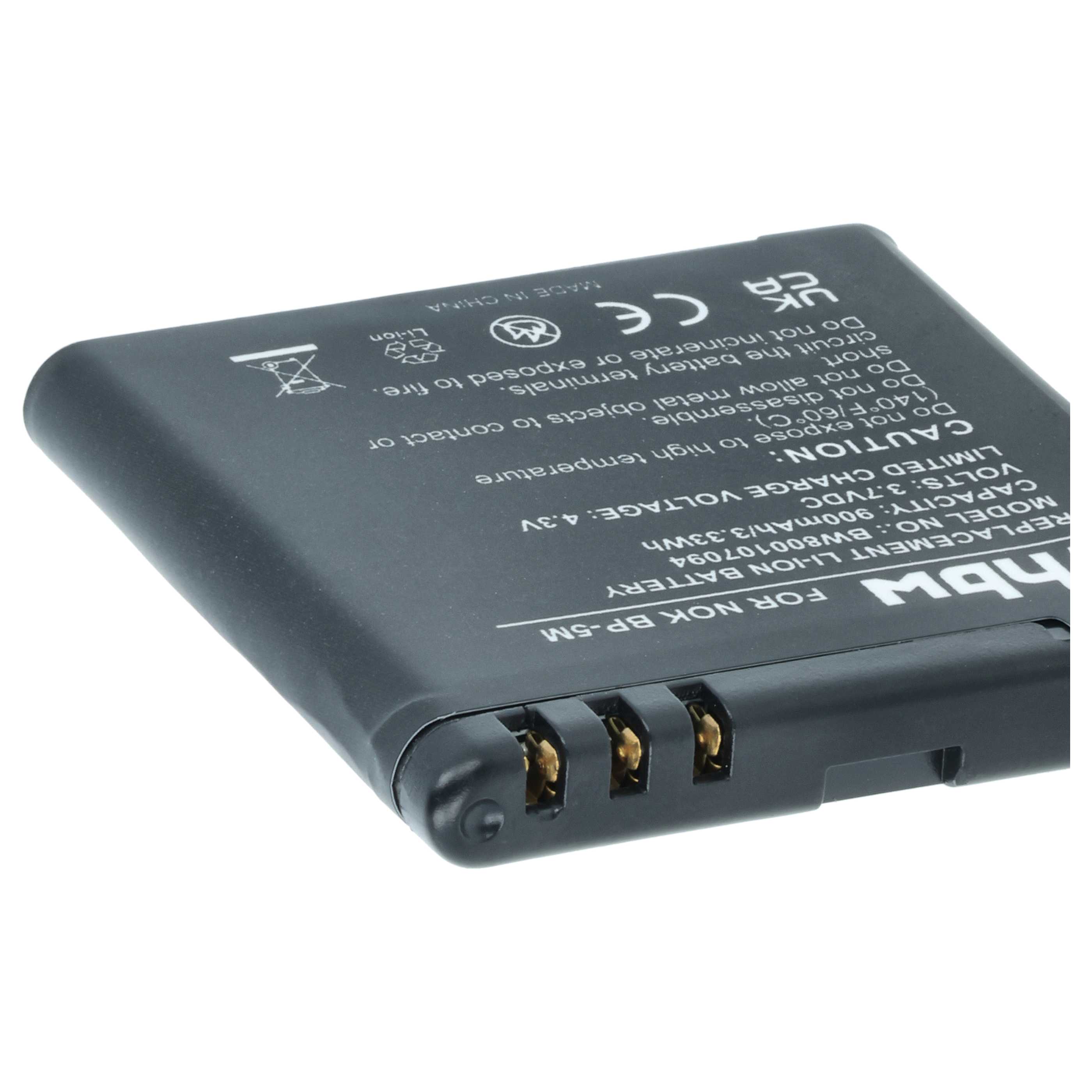 Akumulator do telefonu smartfona zamiennik Nokia BP-5M - 900 mAh 3,7 V Li-Ion