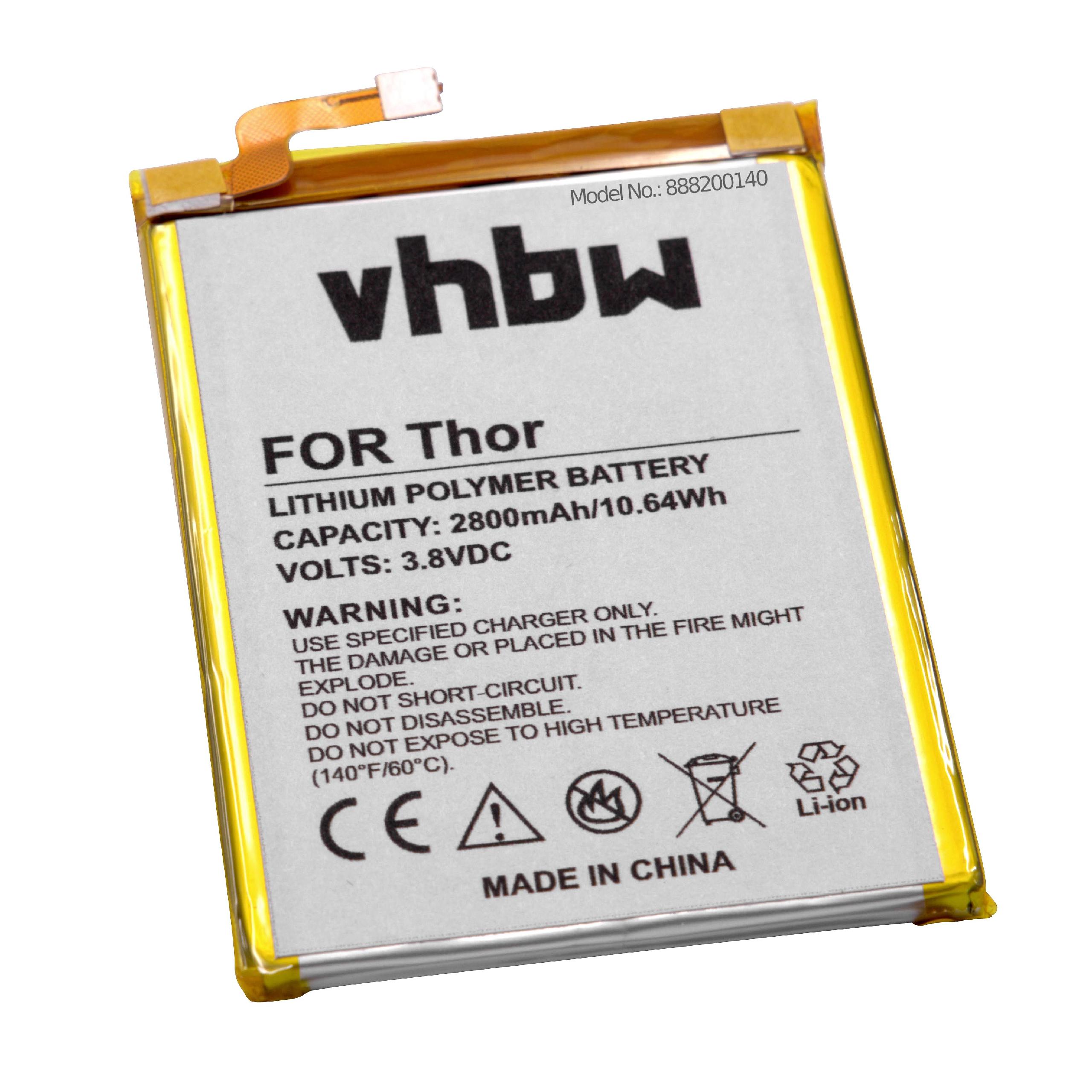 Mobile Phone Battery for Vernee Thor - 2800mAh 3.8V Li-polymer