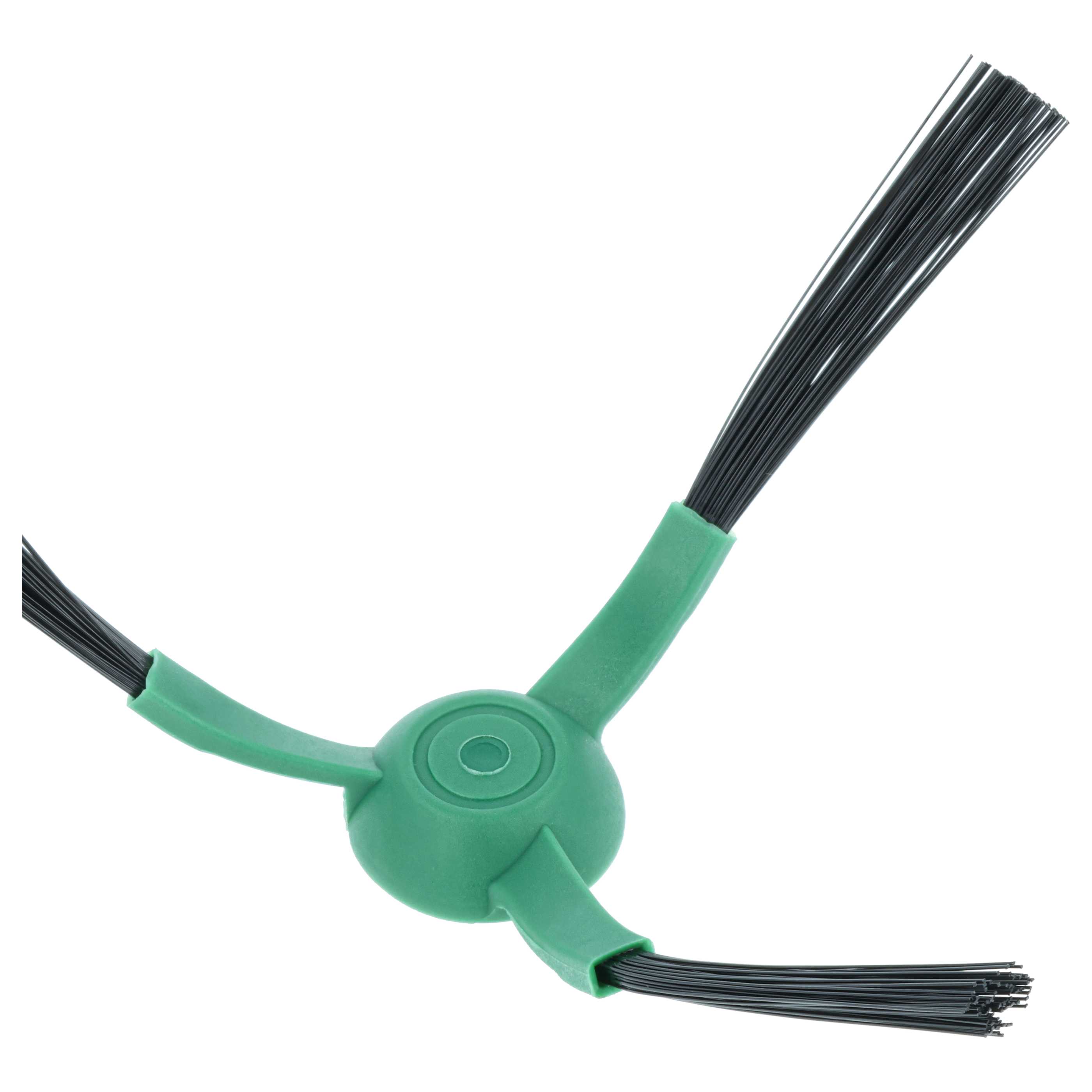 3x Side Brush suitable for iRobot Roomba Robot Vacuum Cleaner - 3-armed, black, green