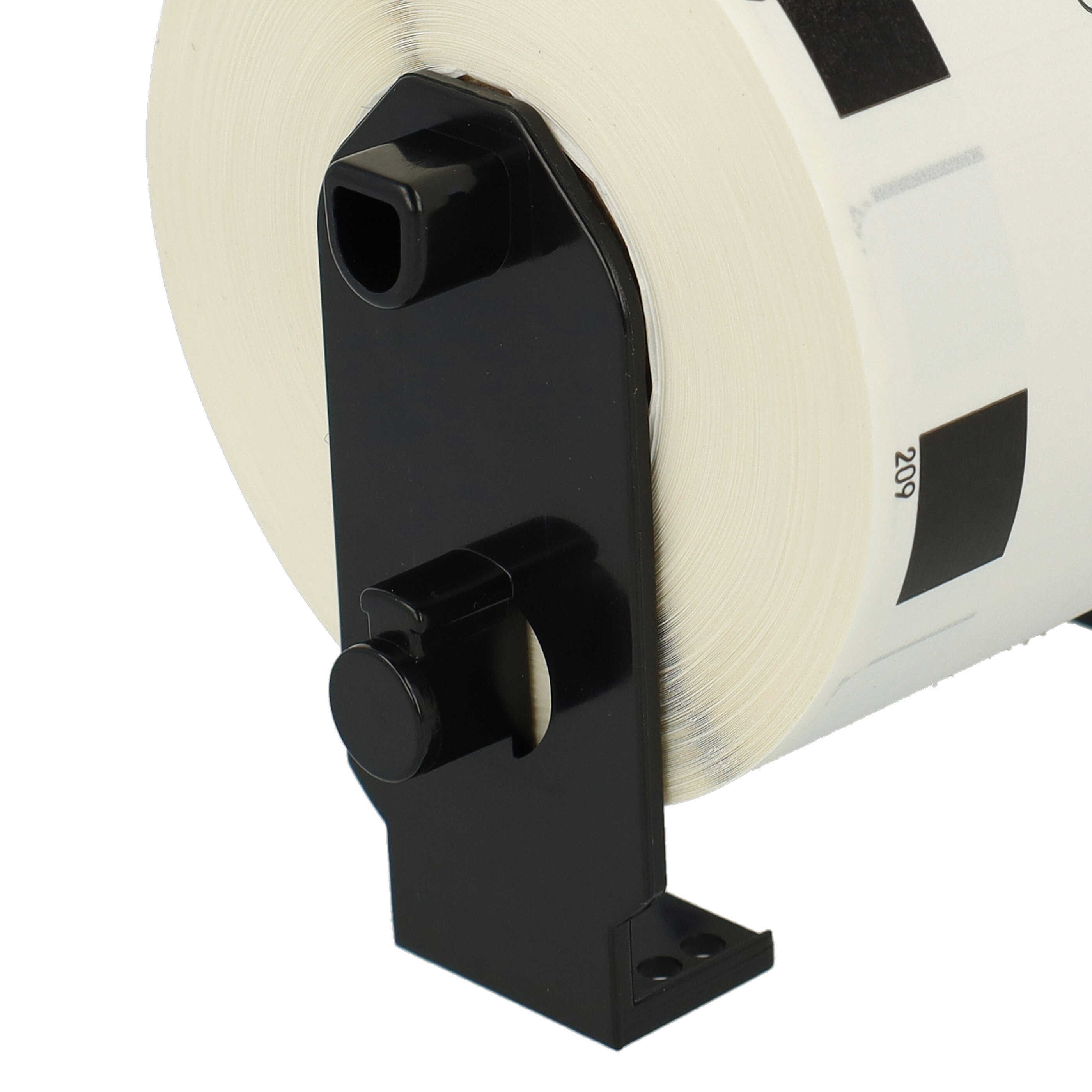 2x Label Roll replaces Brother DK-11209 Labeller - 62 mm x 29 mm + Holder