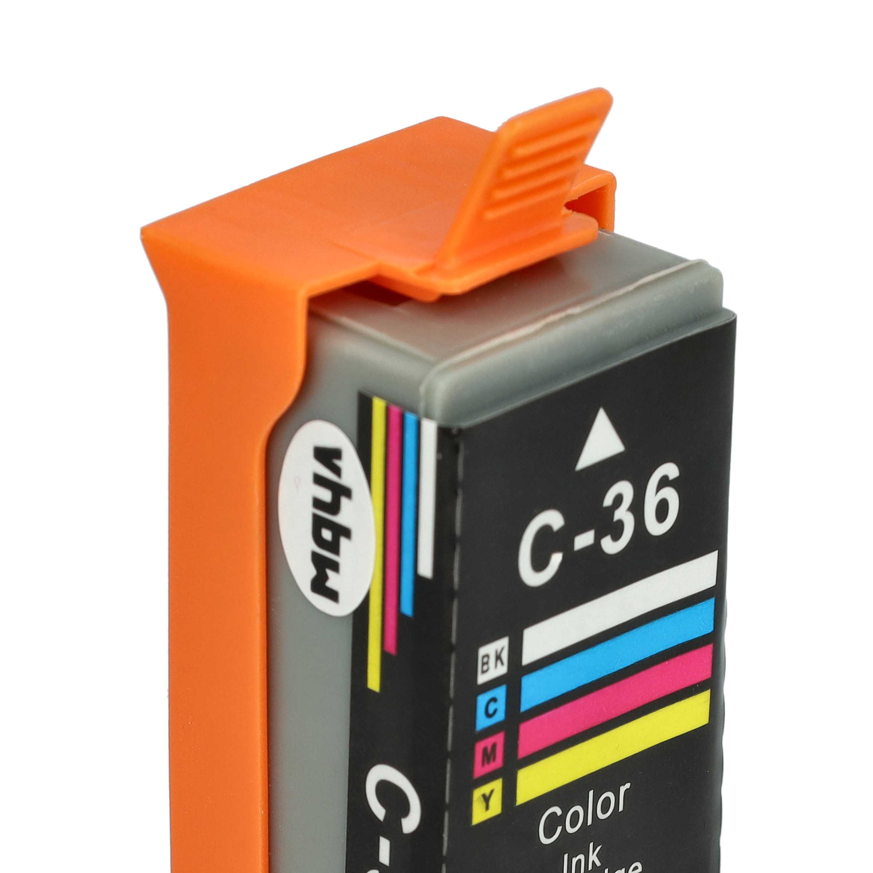 5x Ink Cartridge as Exchange for Canon CLI-36, CLI-36C for Canon Printer - Multi-Coloured 13 ml