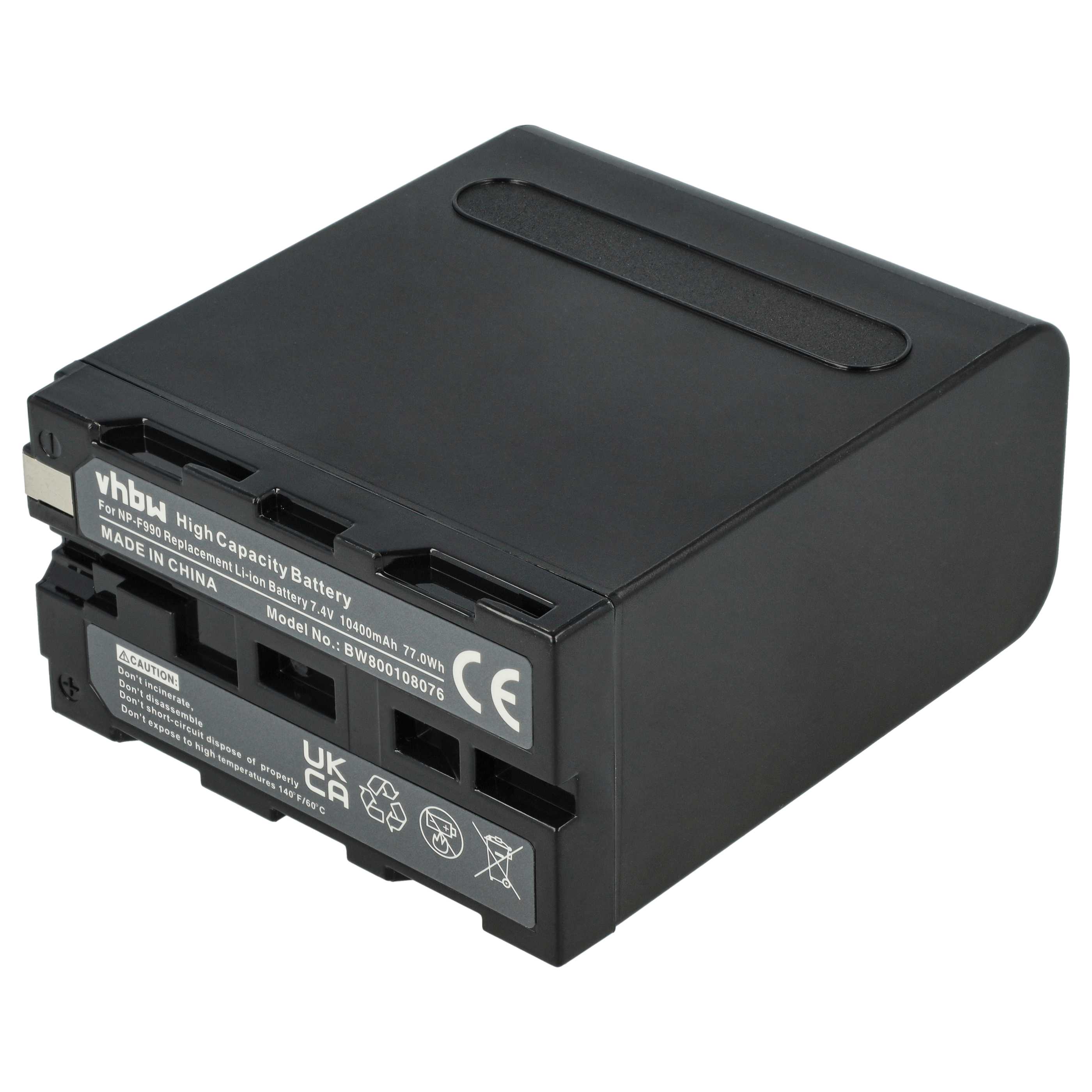 3x Akumulator do kamery cyfrowej / wideo zamiennik Sony NP-F930, NP-F960, NP-F950 - 10400 mAh 7,4 V Li-Ion
