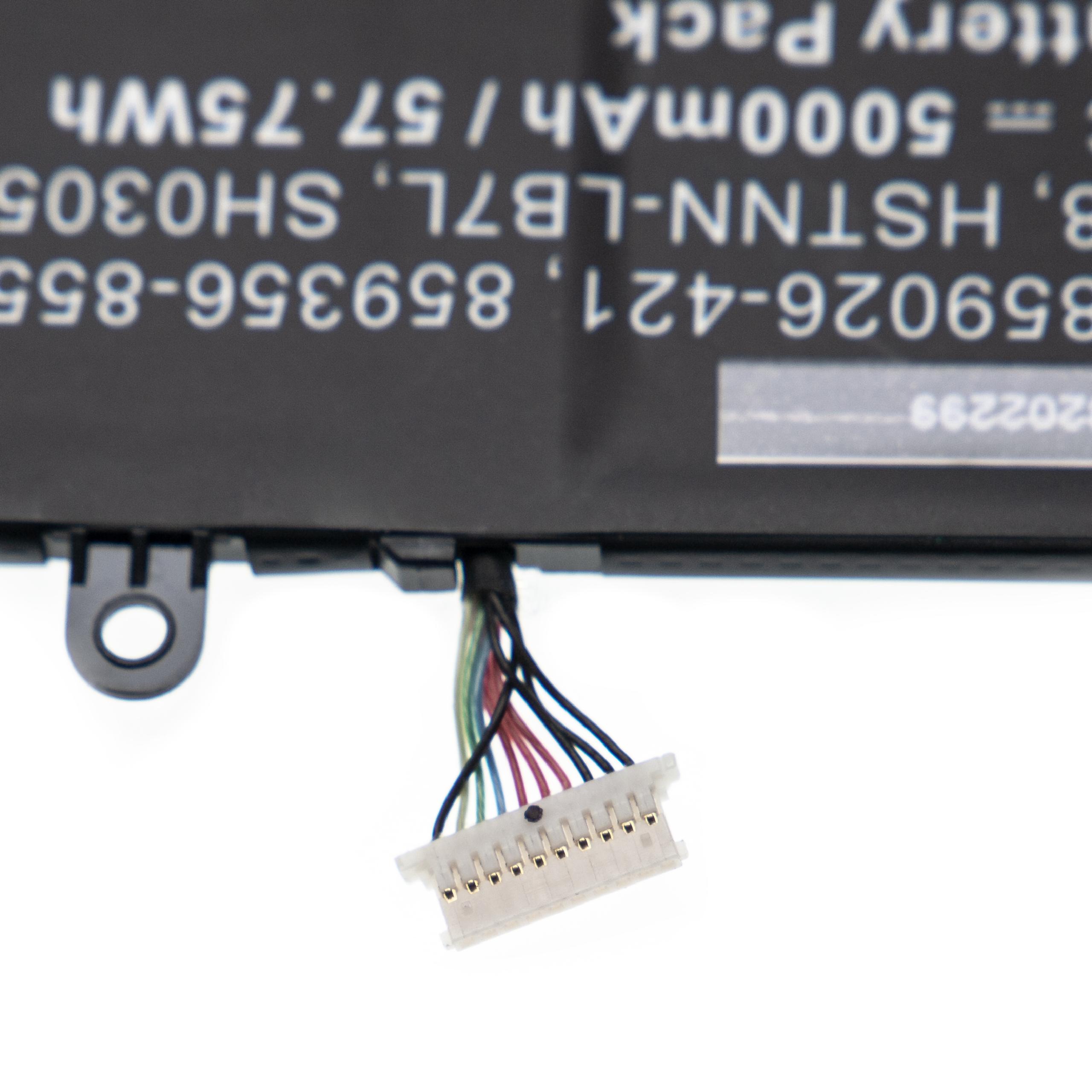 Notebook Battery replaces HP 859356-855, HSTNN-LB7L, 859026-421 - 5000 mAh 11.55 V Li-polymer, black