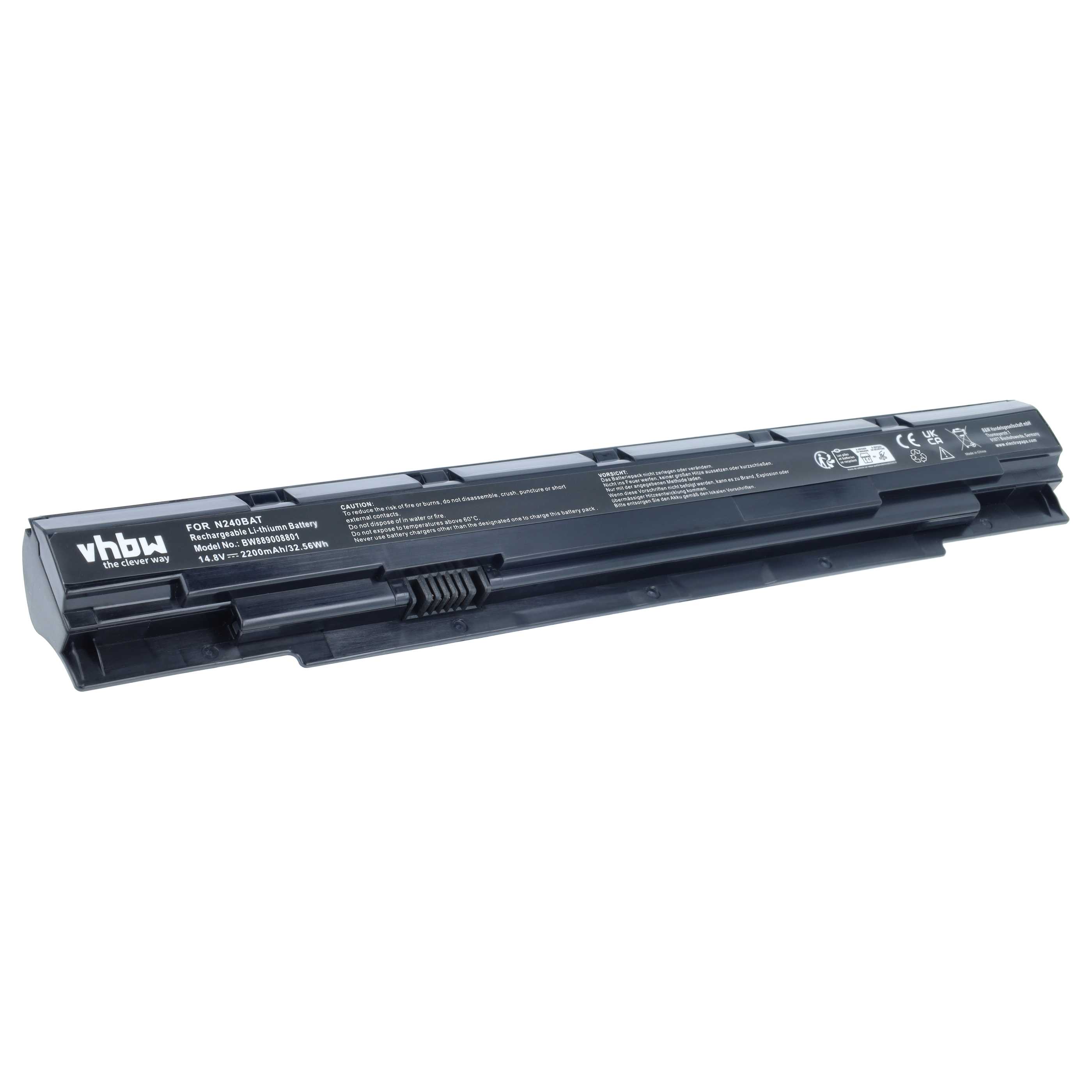 Notebook Battery replaces 6-87-N24JS-42F-1, 6-87-N24JS-42F2-1, 6-87-N24JS-42F1 - 2200 mAh 14.8 V Li-Ion