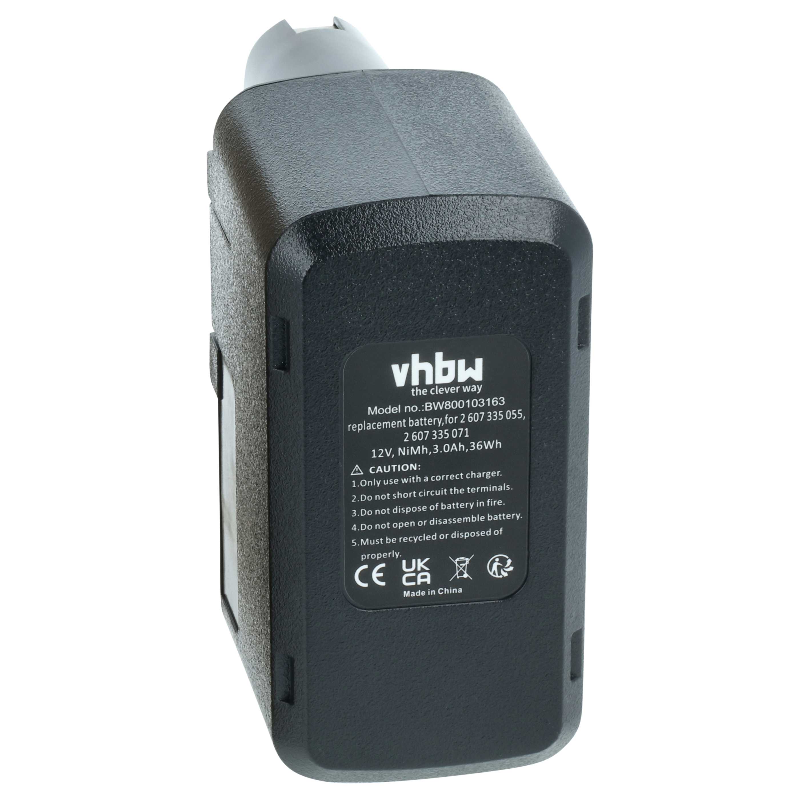 Batteria sostituisce Bosch 2 607 335 055, 2 607 335 055, 2 607 335 054 per attrezzo - 3Ah 12V NiMH