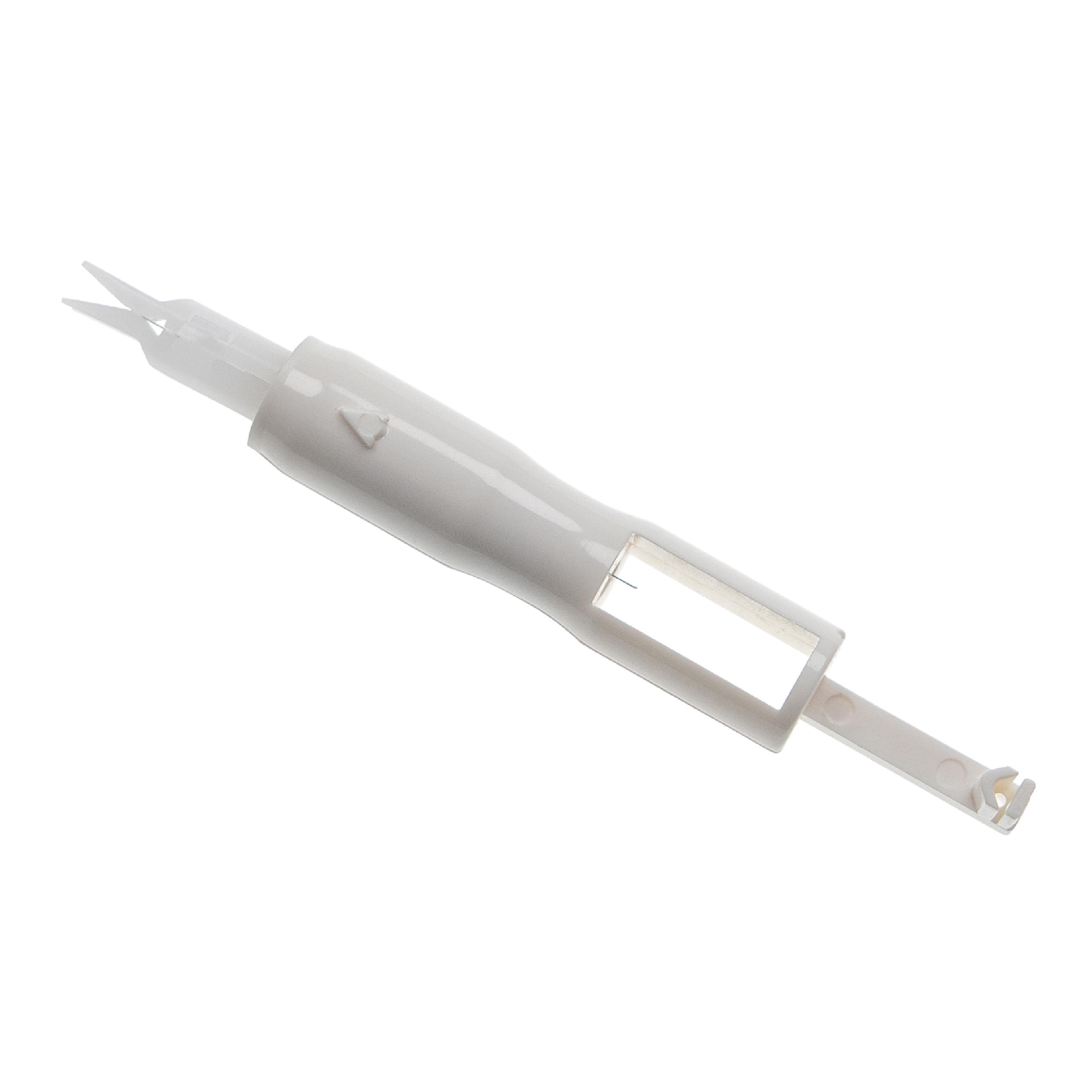 vhbw Needle Threader for Domestic Sewing Machines - Plastic, Length 7 cm White