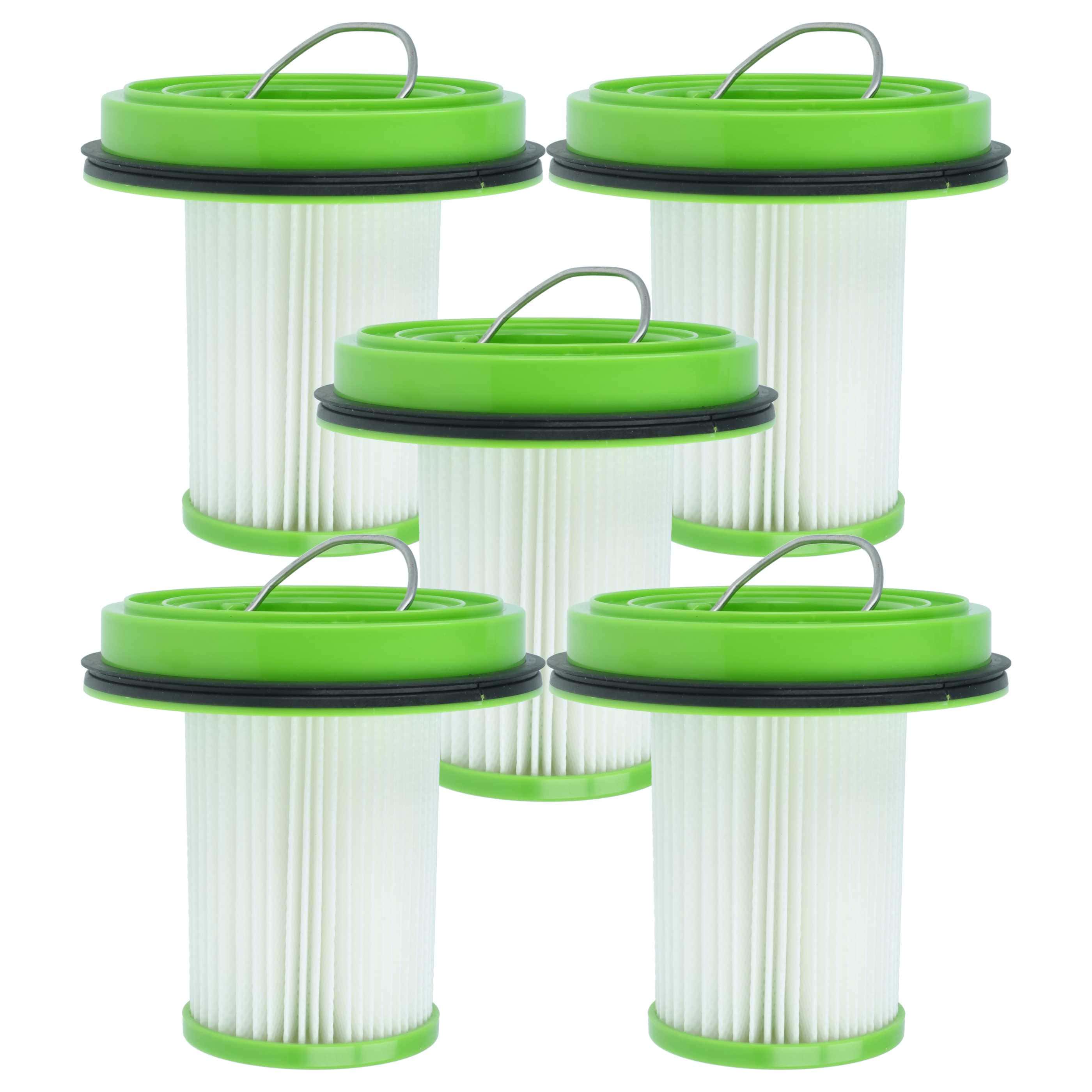 5x Filter replaces Greenworks 2950707, ASV-HF2-GW for Greenworks Vacuum Cleaner, filter class H13
