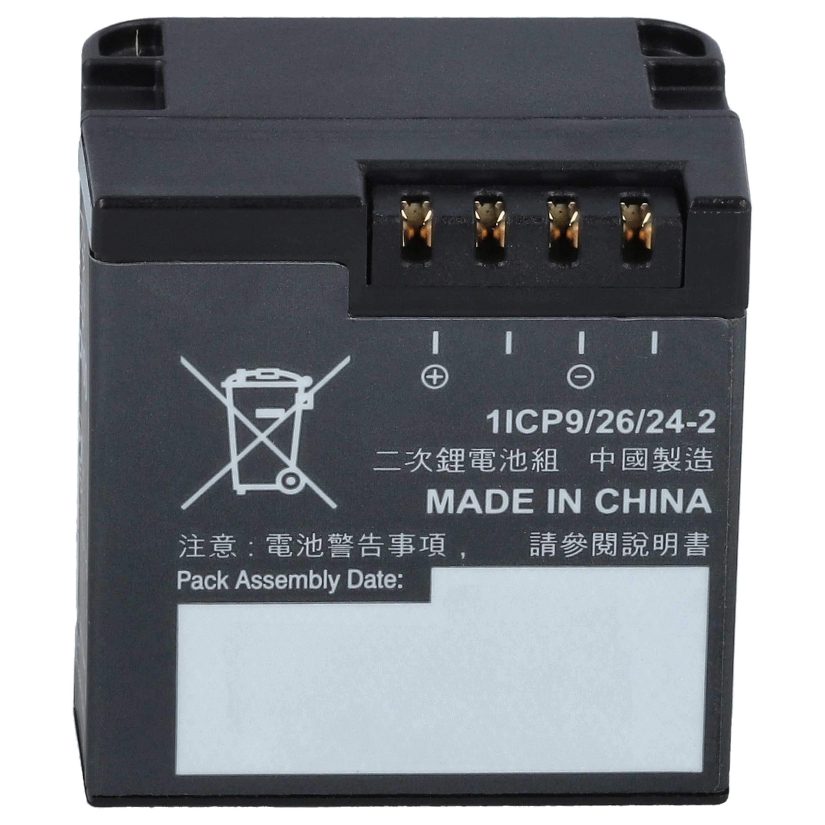 Videocamera 2x Battery replaces Garmin 010-01363-10, 010-12256-01, 361-00080-00 - 980 mAh 3.8 V Li-polymer