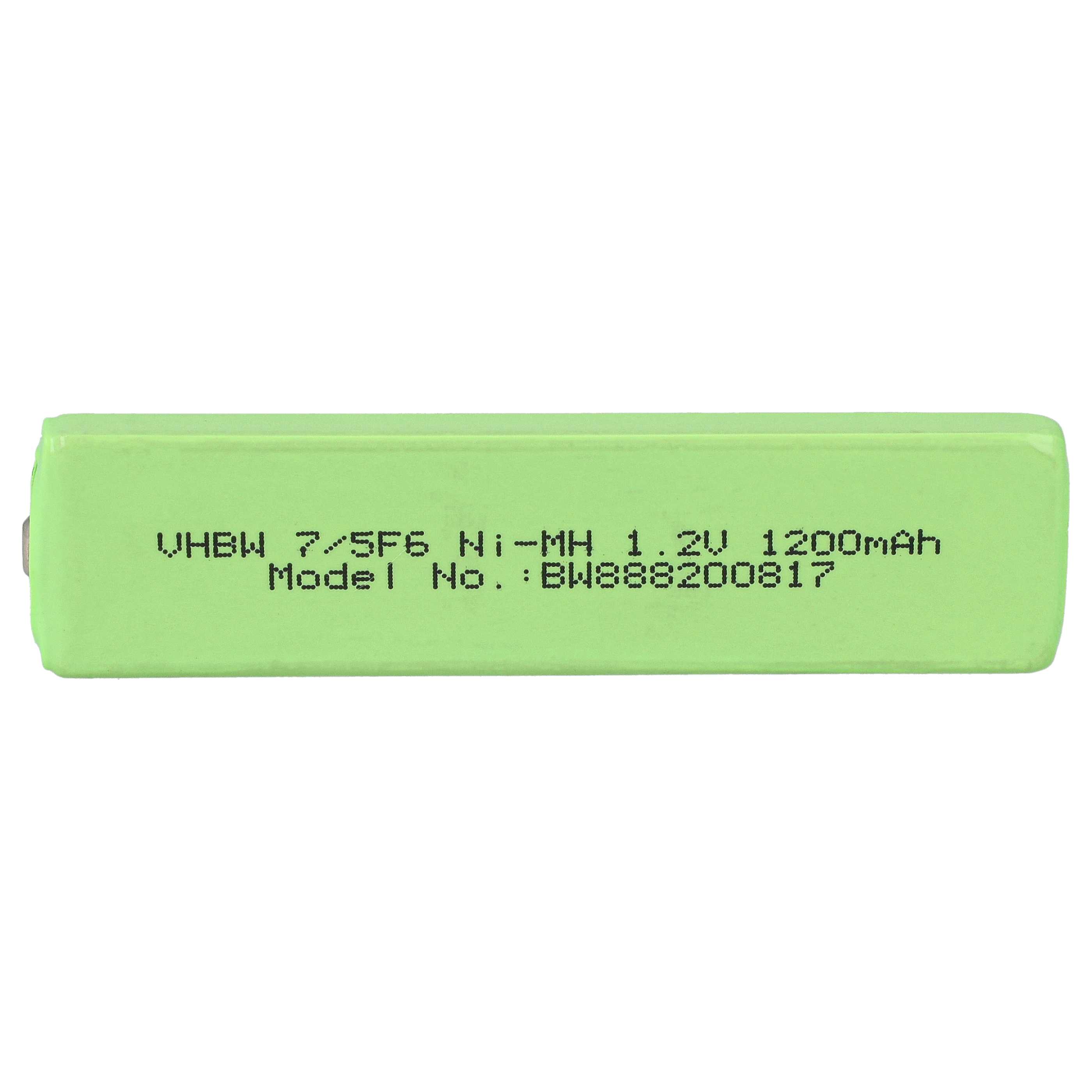 CD Player Akkuzelle (10 Stück) als Ersatz für Aiwa MHB-901 für Philips 1100mAh, 1,2V, Akku 7/5F6, Button Top