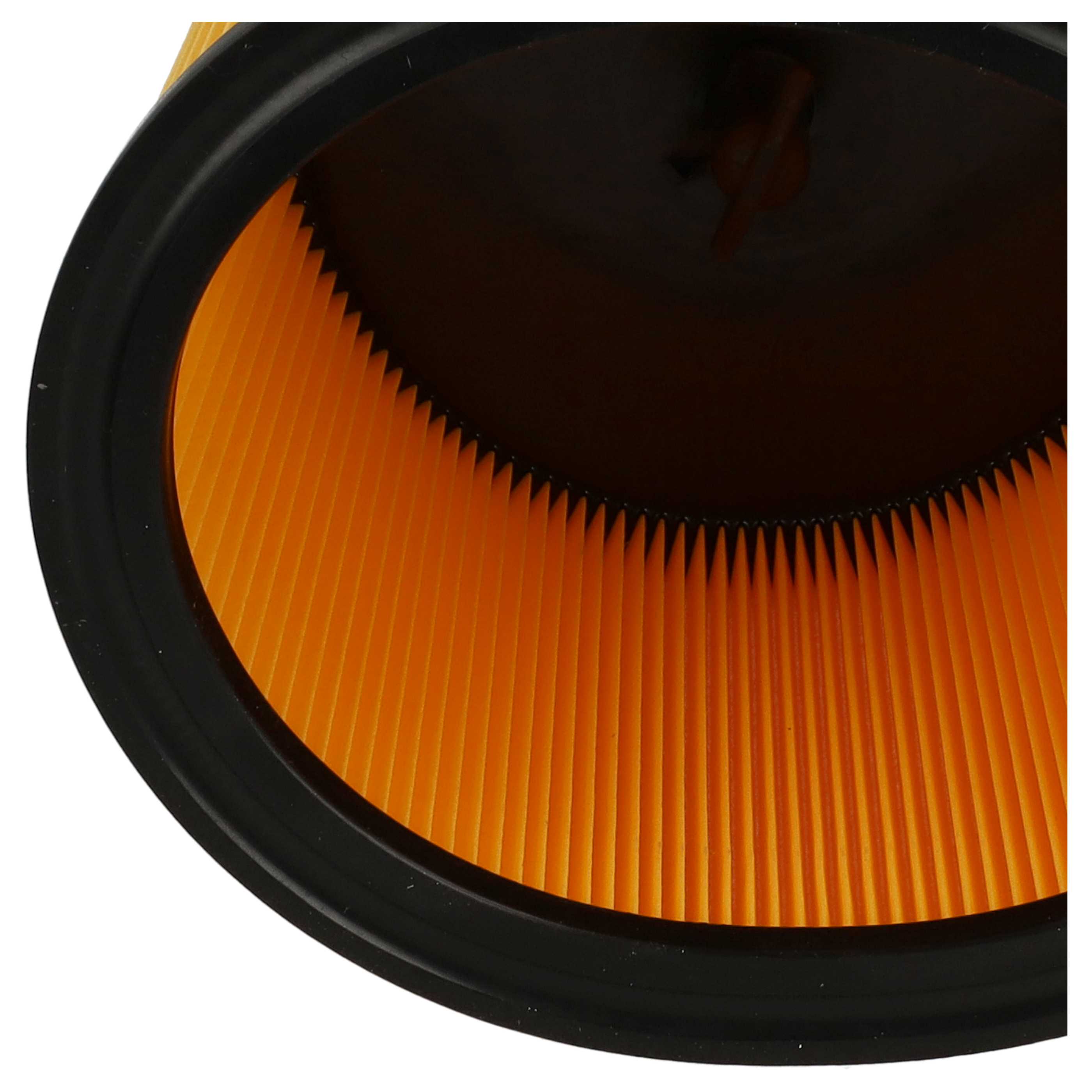 4x Filtercartridge filter replaces Grizzly 91092030 for Parkside Vacuum Cleaner, black / yellow