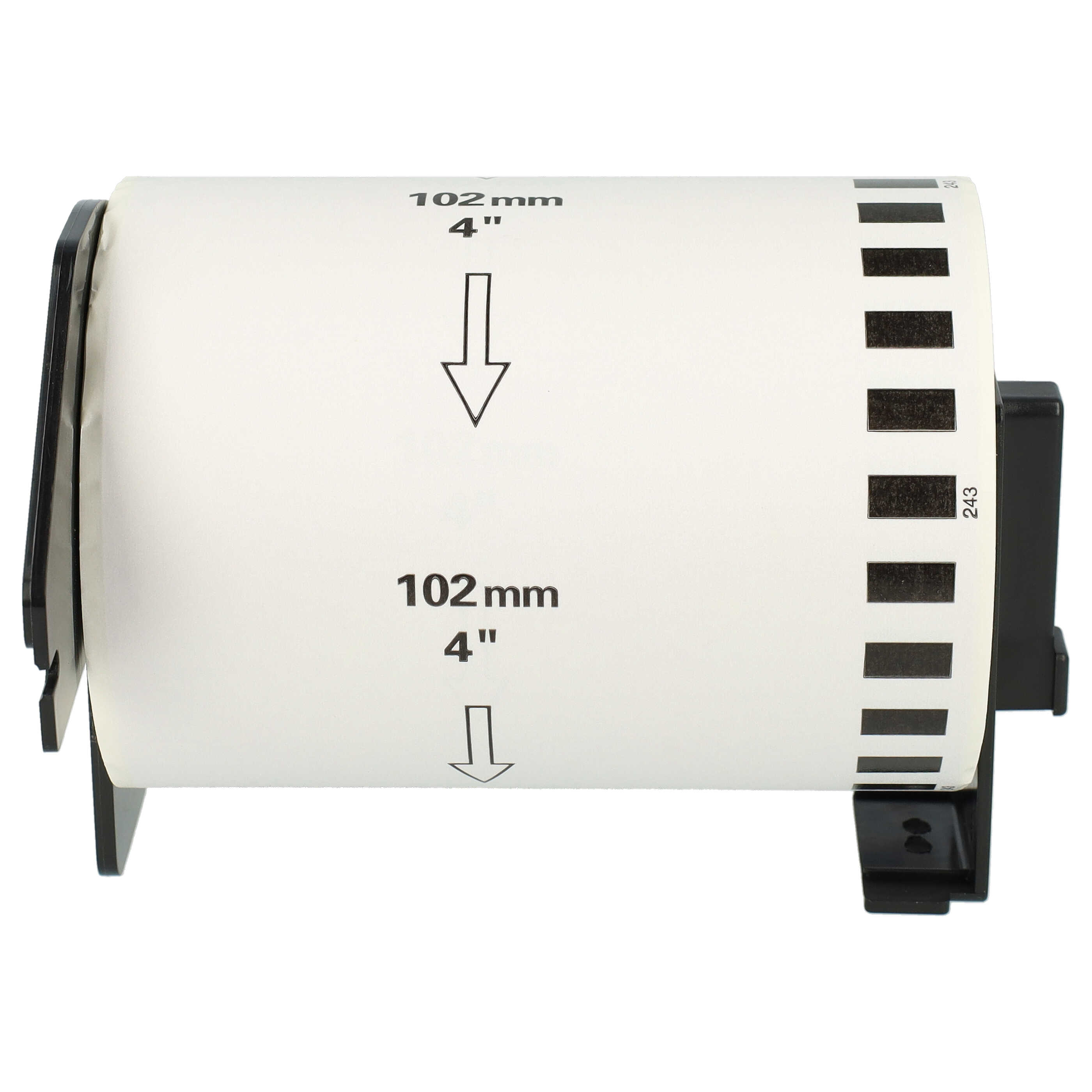 3x Label Roll replaces Brother DK-22243 Labeller - 102 mm x 30.48 m + Holder