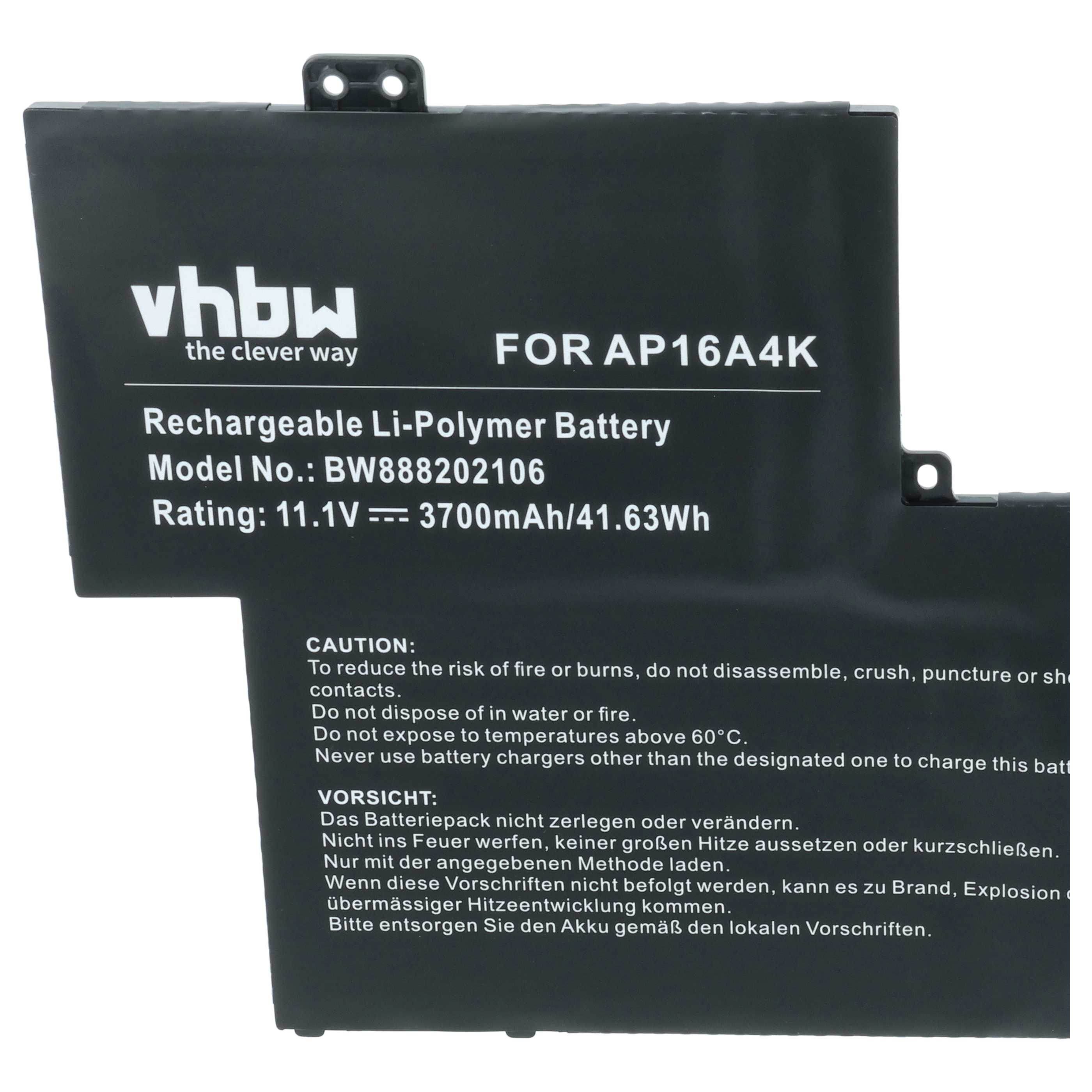 Akumulator do laptopa zamiennik Acer KT.00304.007, KT.00304.003, AP16A4K - 3700 mAh 11,25 V LiPo
