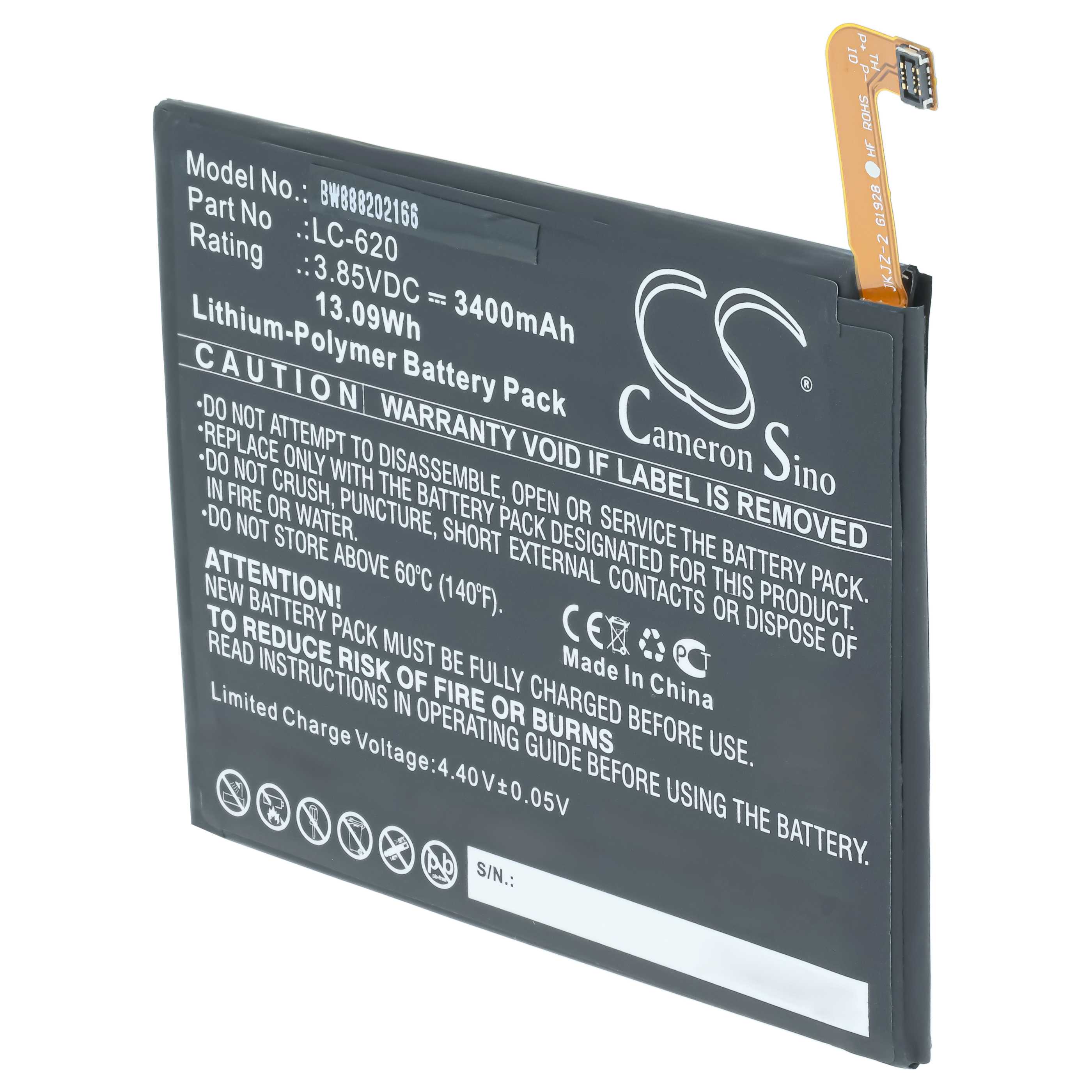 Akumulator do telefonu smartfona zamiennik Nokia LC-620 - 3400 mAh 3,85 V LiPo