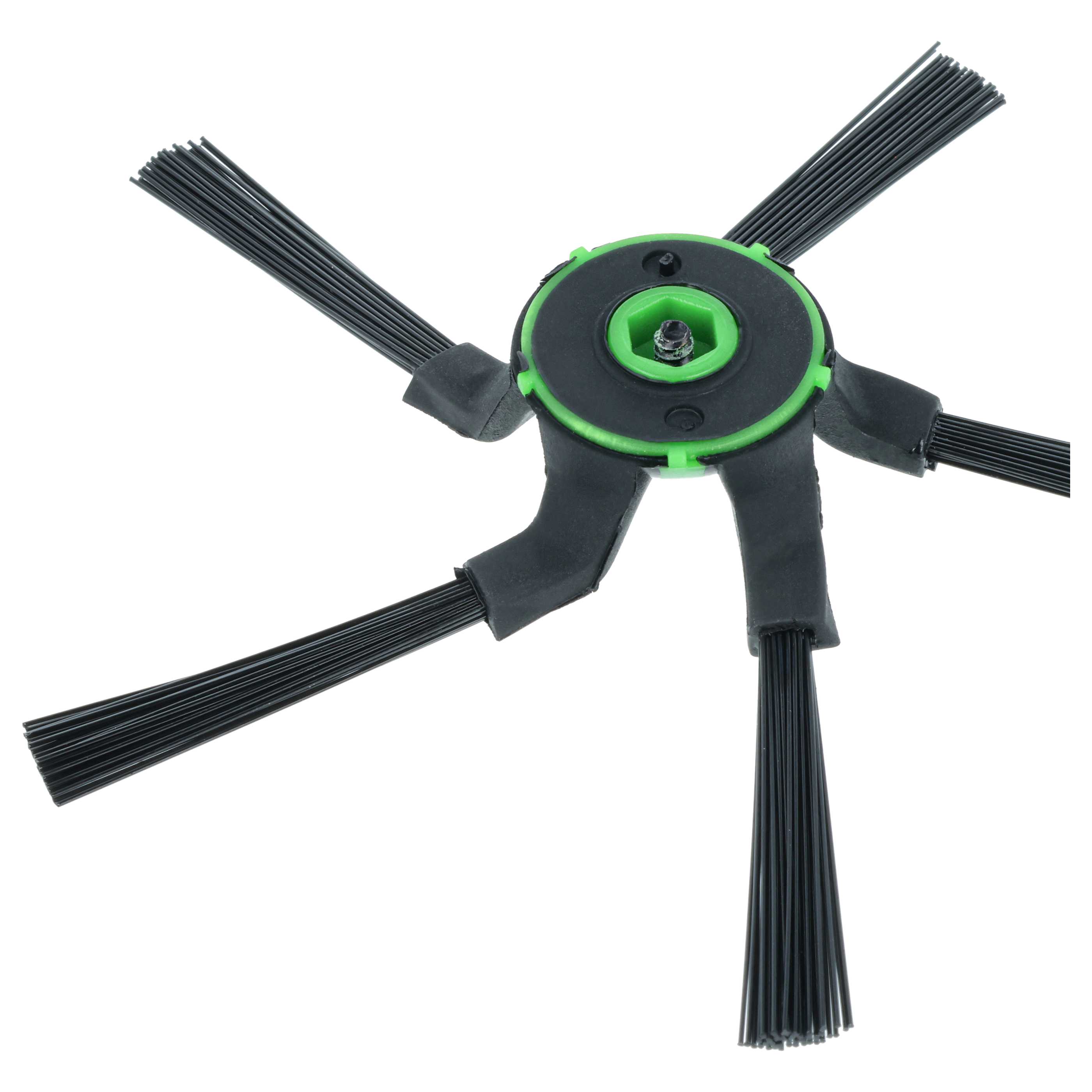 3x Side Brush suitable for iRobot Roomba s9, s9 Plus, 9150, 9550 Robot Vacuum Cleaner - 5-armed, black, green