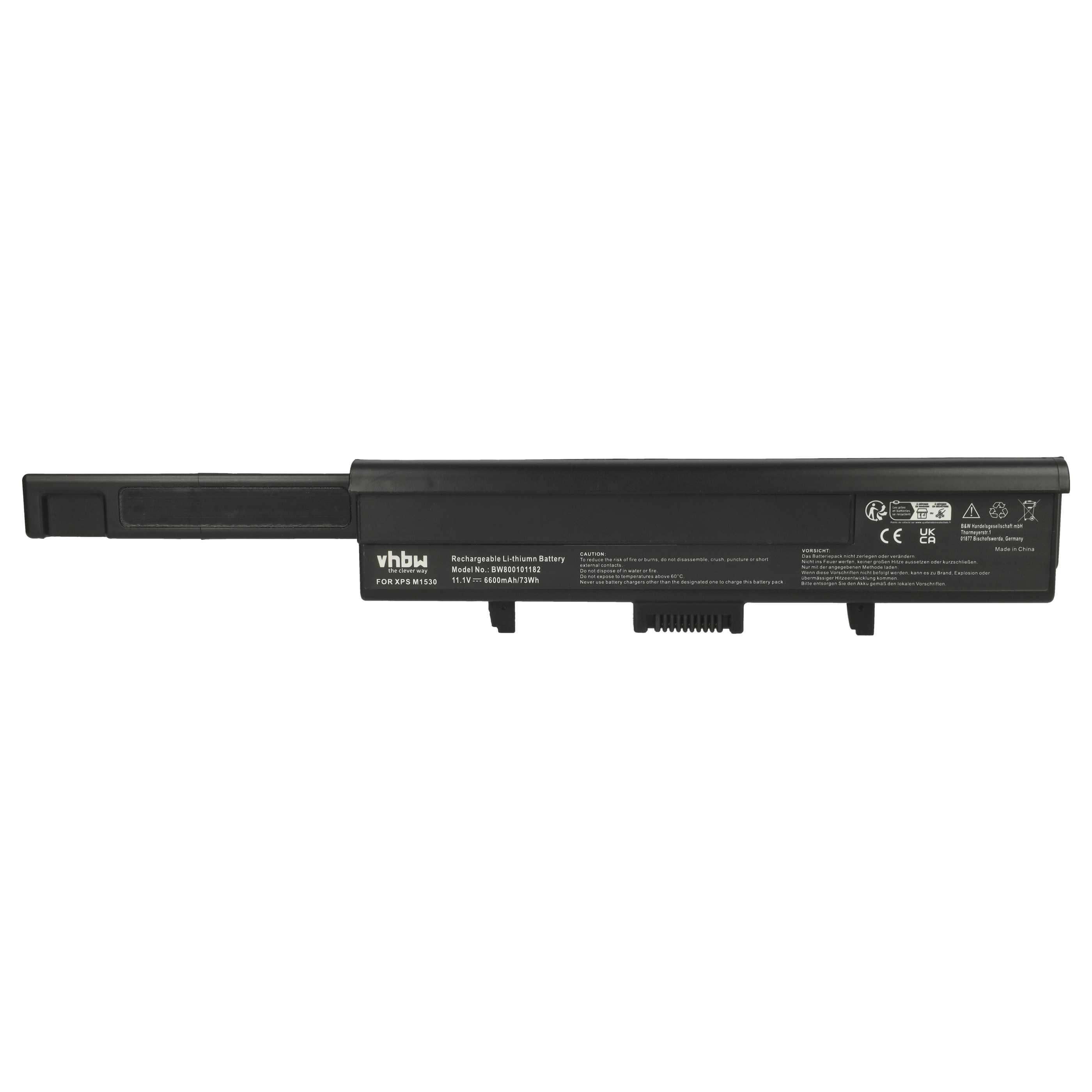 Akumulator do laptopa zamiennik Dell 312-0664, 312-0660, 312-0662, 312-0663 - 6600 mAh 11,1 V Li-Ion, czarny
