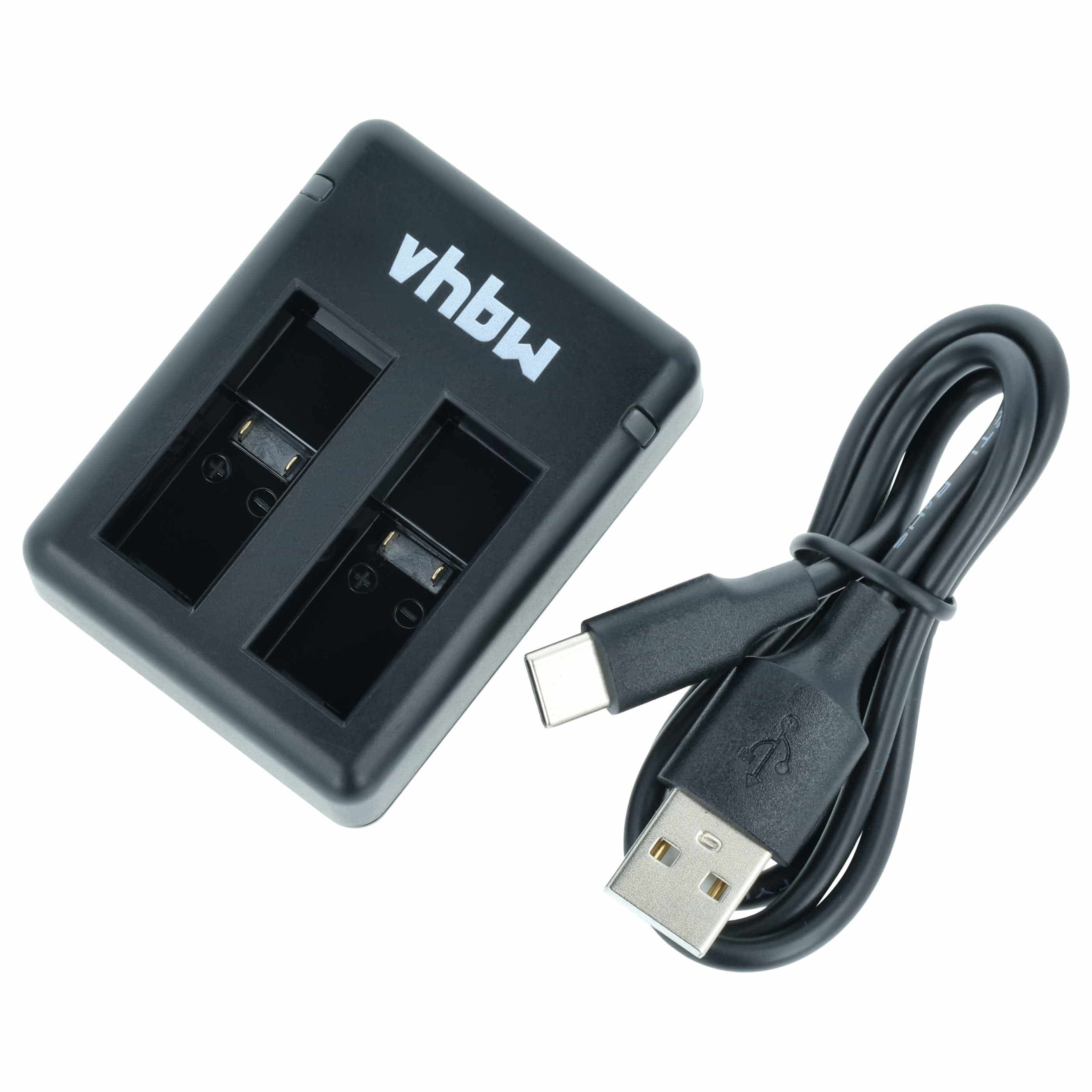 Battery Charger USB-C + Cable USB-C suitable for GoPro, Cameron Sino ASST1 Digital Camera etc. - 0.75 A