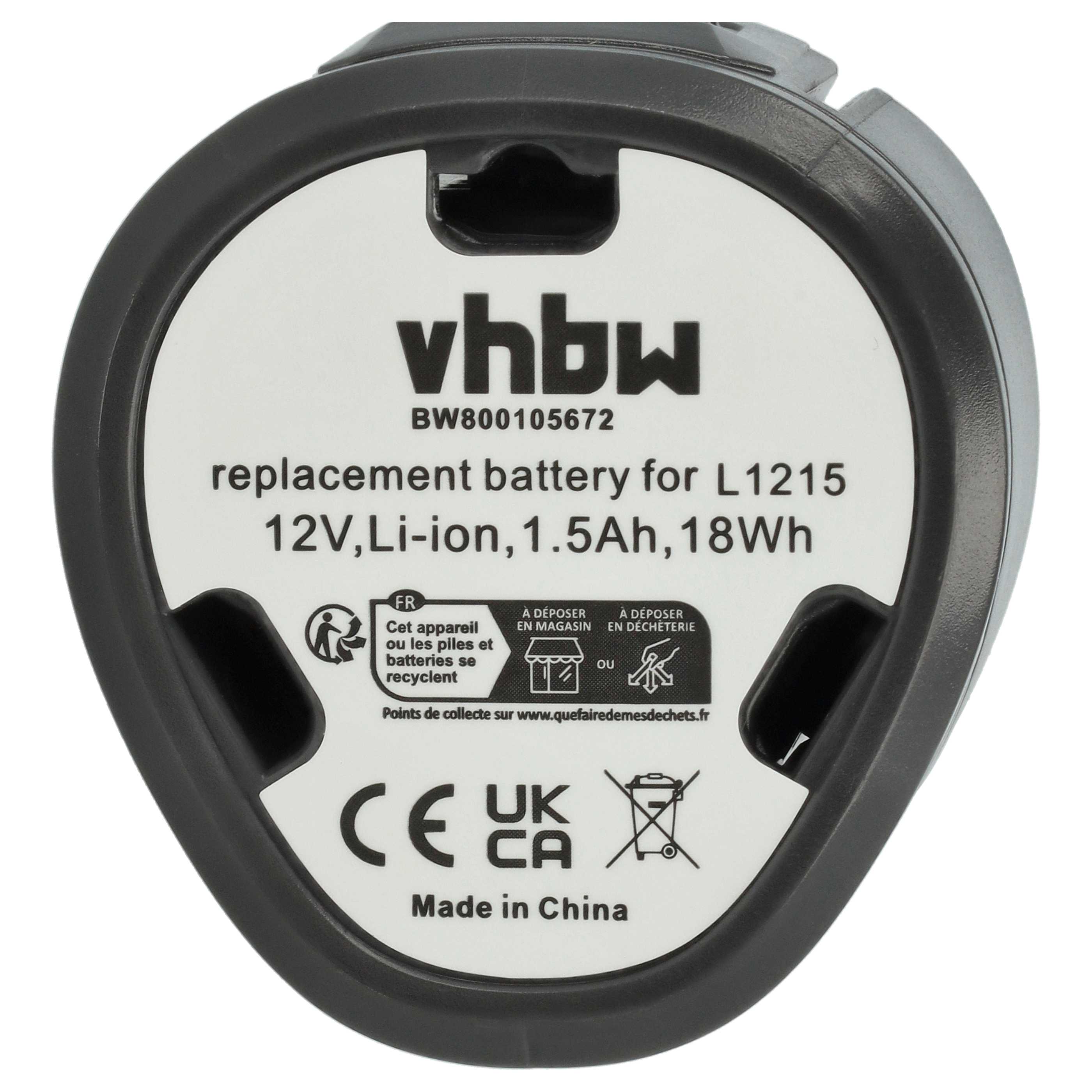 Batterie (3 pcs.) remplace AEG 4932352824, 584932, 4932, 3520, 3526 outil électrique Ridgid - 1,5Ah 12V Li-ion