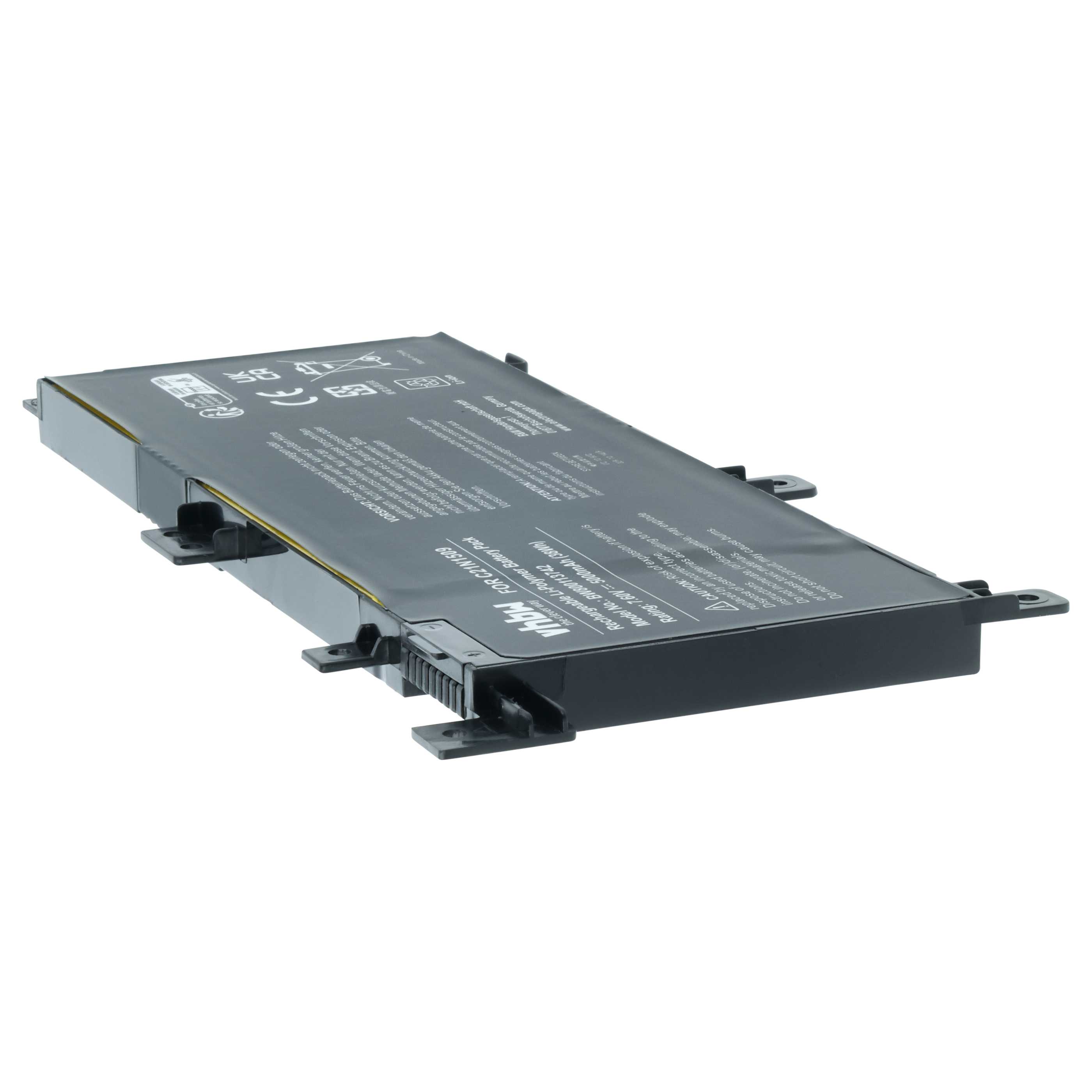 Akumulator do laptopa zamiennik Asus C21N1509, 0B200-01750000, C21-N1509 - 5000 mAh 7,6 V LiPo, czarny