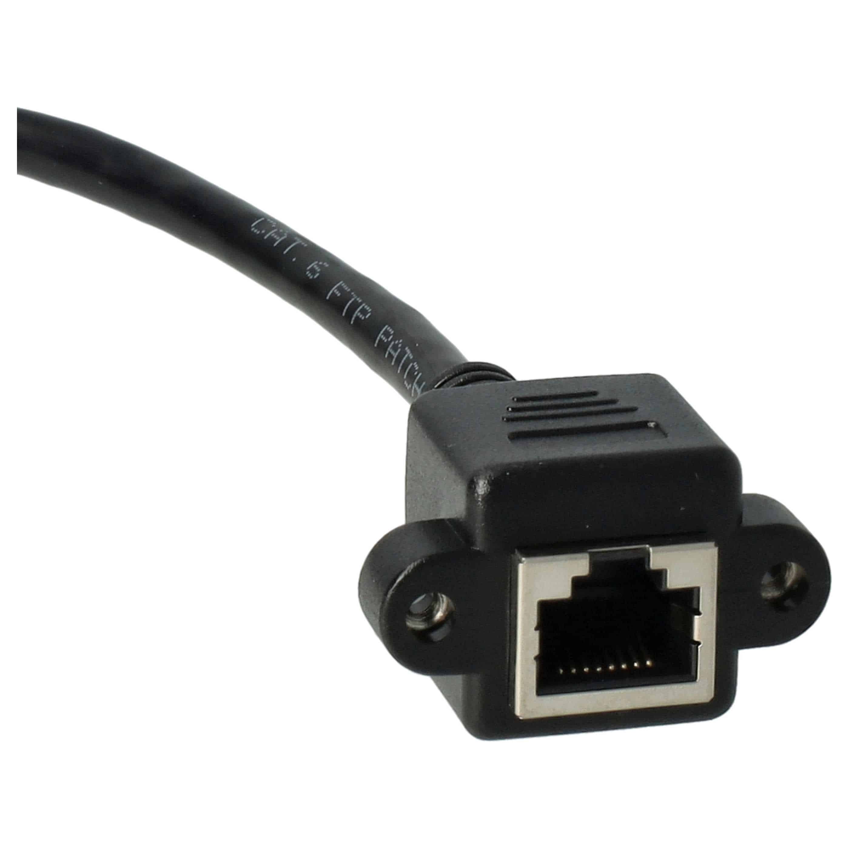 Cat6 Verlängerungskabel RJ45 Stecker auf RJ45 Buchse - Ethernet LAN Kabel mit RJ45 Einbaubuchse, 0,3 m