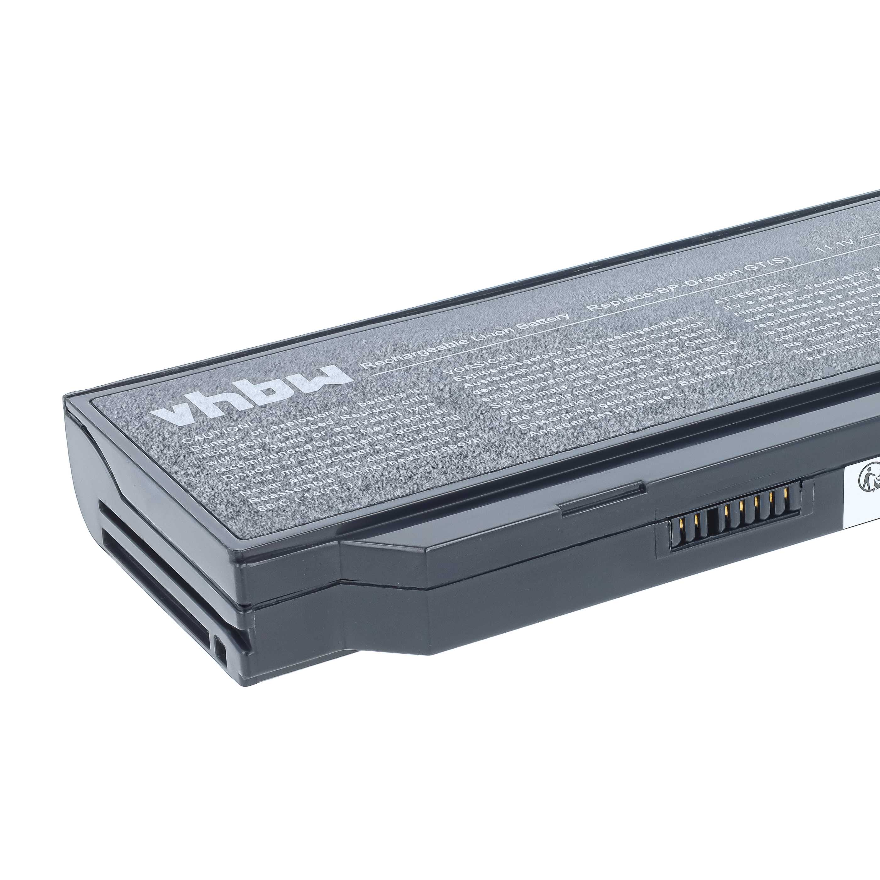 Notebook-Akku als Ersatz für 40019327, 40020374, 441807800002 für Mitac - 6600mAh 11,1V Li-Ion, schwarz