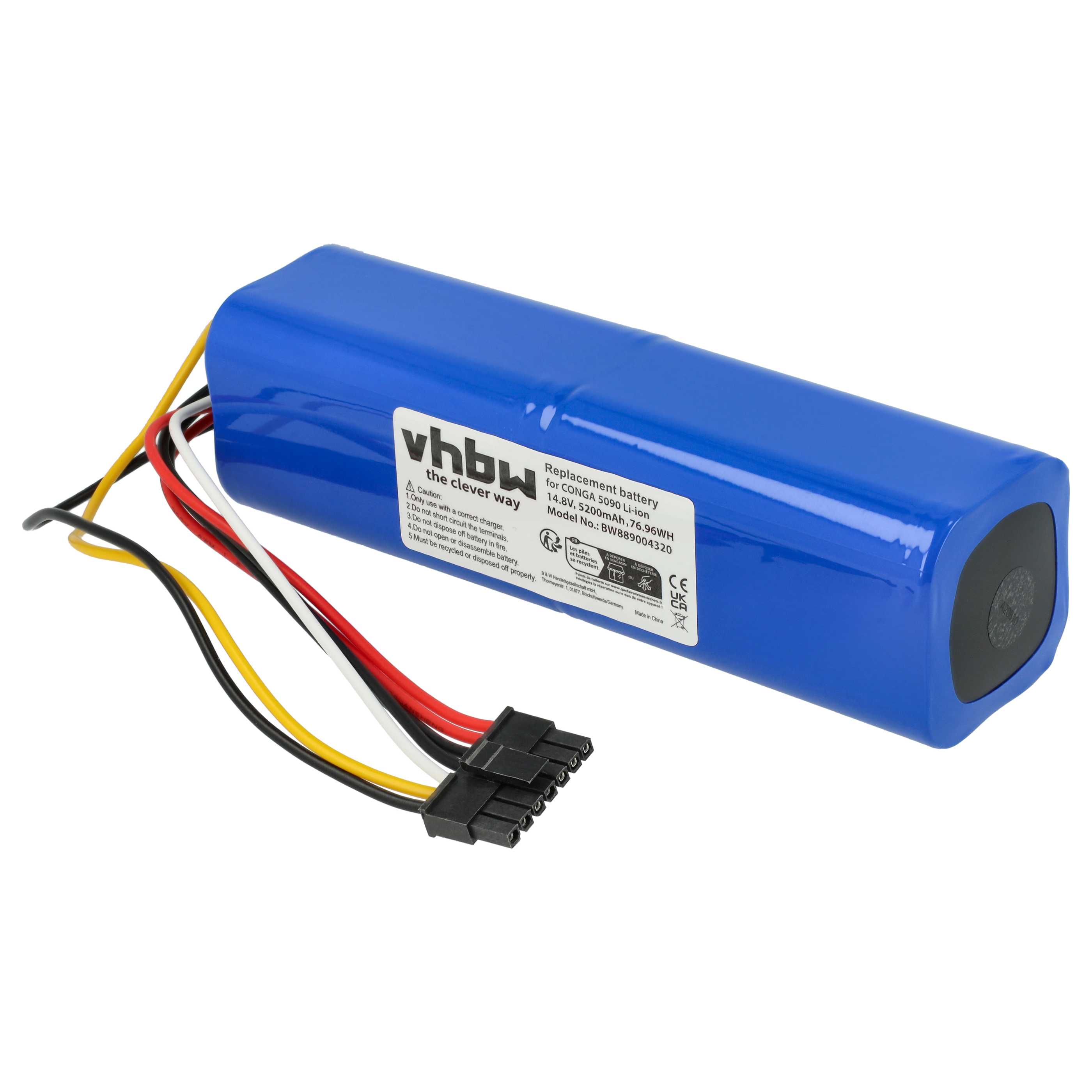 Battery suitable for Cecotec Conga 5090, 5490, 6090, 7090 5200mAh, 14.8V, Li-Ion