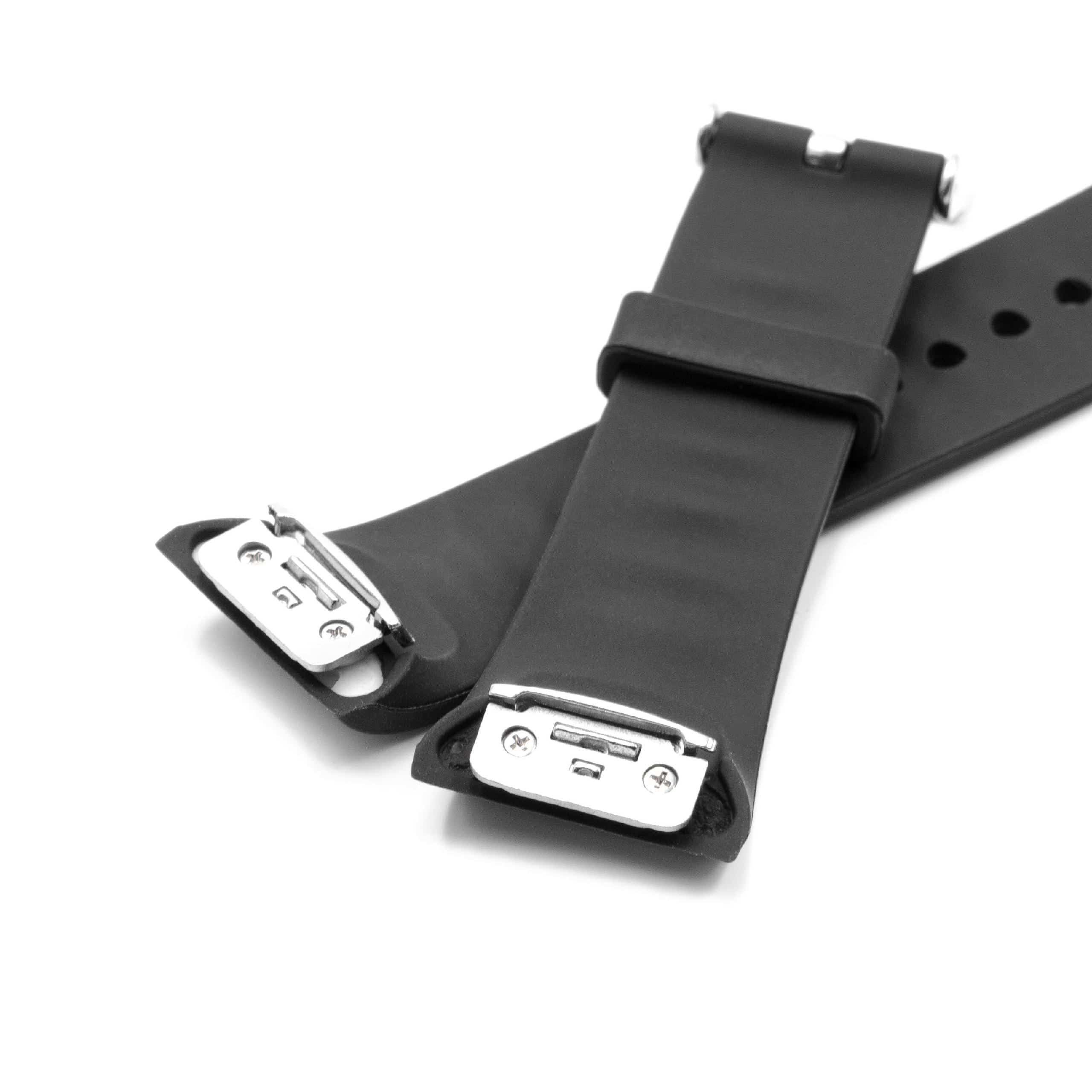 correa para Samsung Gear smartwatch - largo 11,7 + 7,6 cm, ancho 18,5 mm, silicona, negro