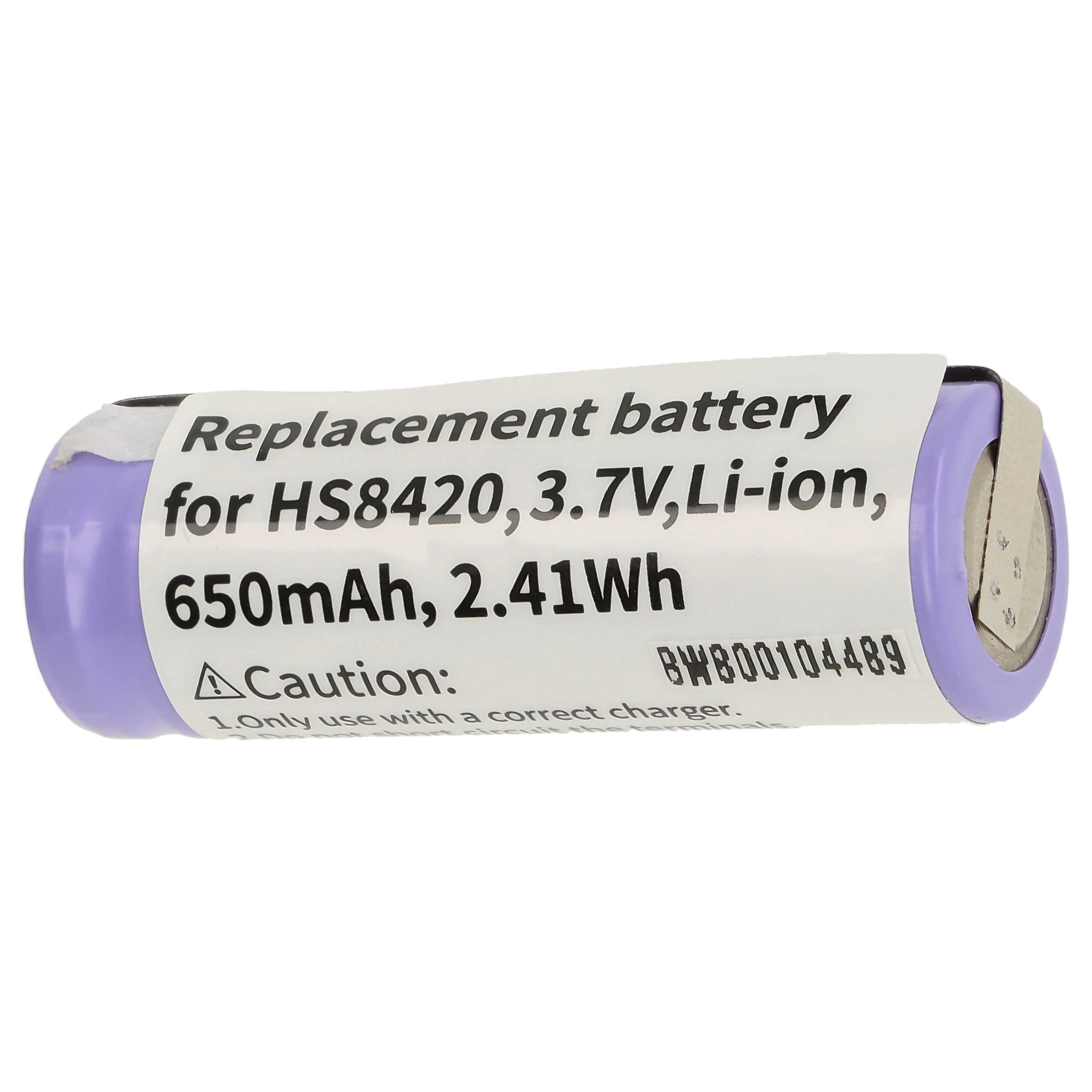 Batteria per rasoio sostituisce Philips US14430VR, KR112RRL - 650mAh 3,7V Li-Ion