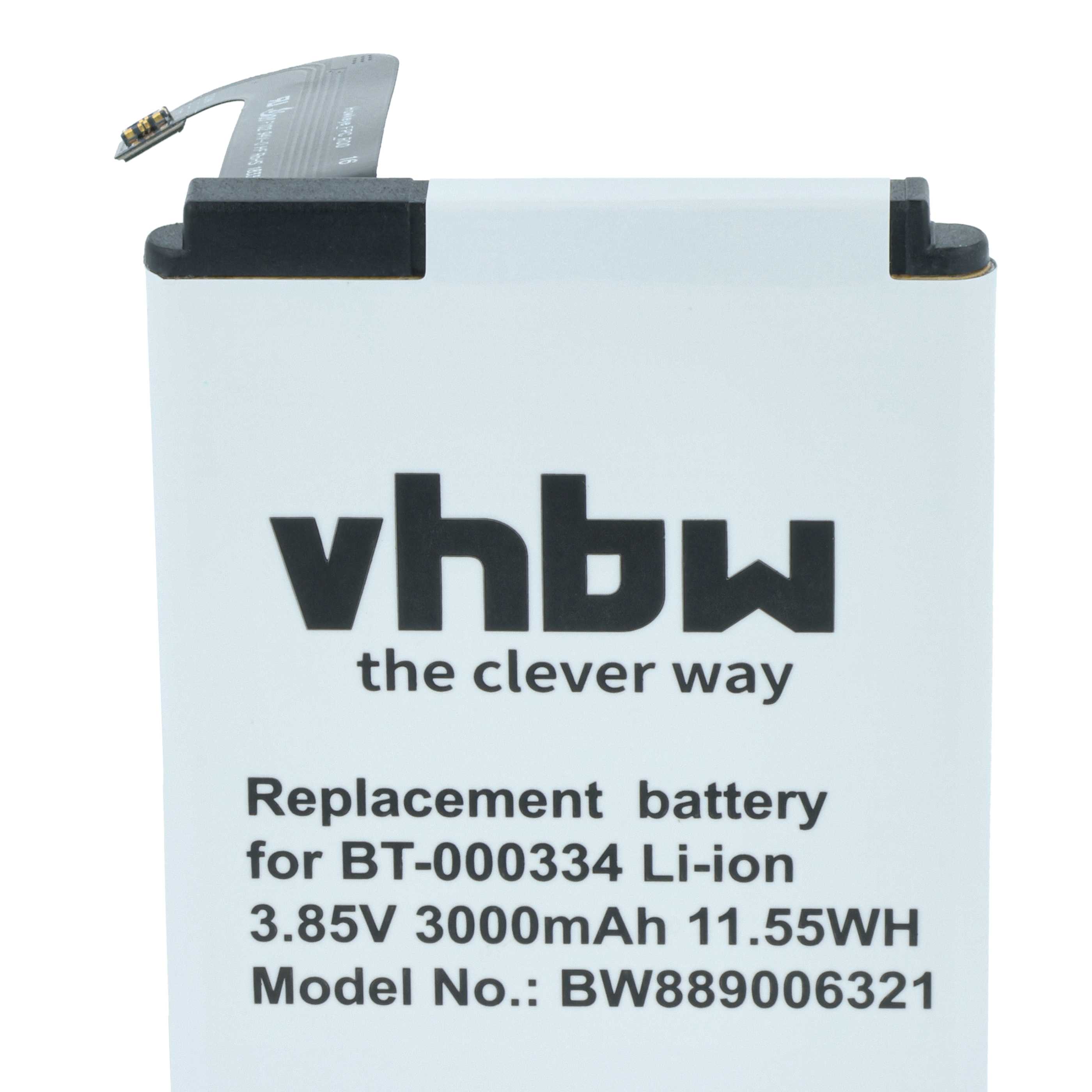 2x Battery replaces Zebra 03MAY18, BT-000334, BT-000334-1 for Zebra Barcode Scanner POS - 3000 mAh 3.85 V