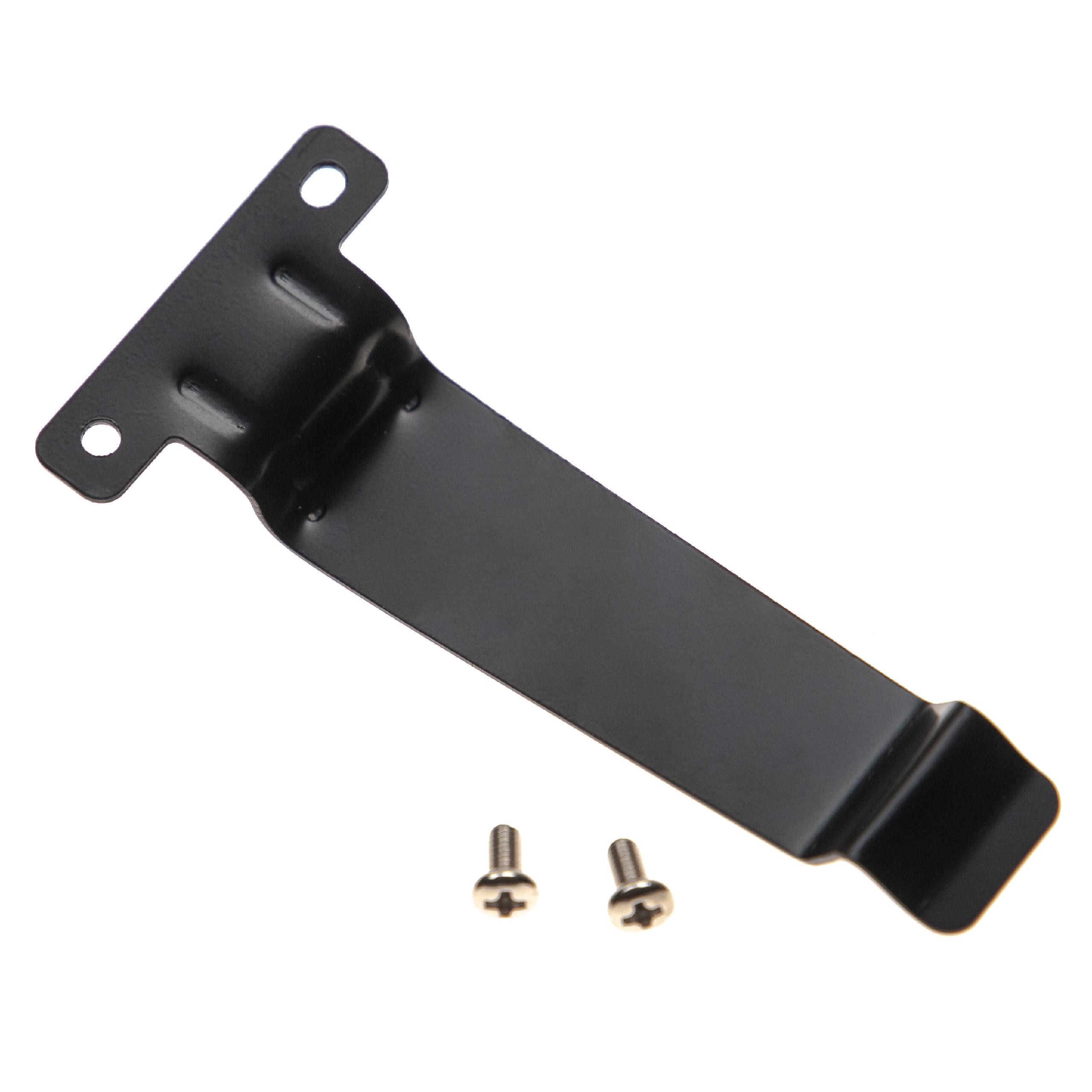Clip ceinture pour radio Kenwood TK-2180 – vis de serrage, métal, noir