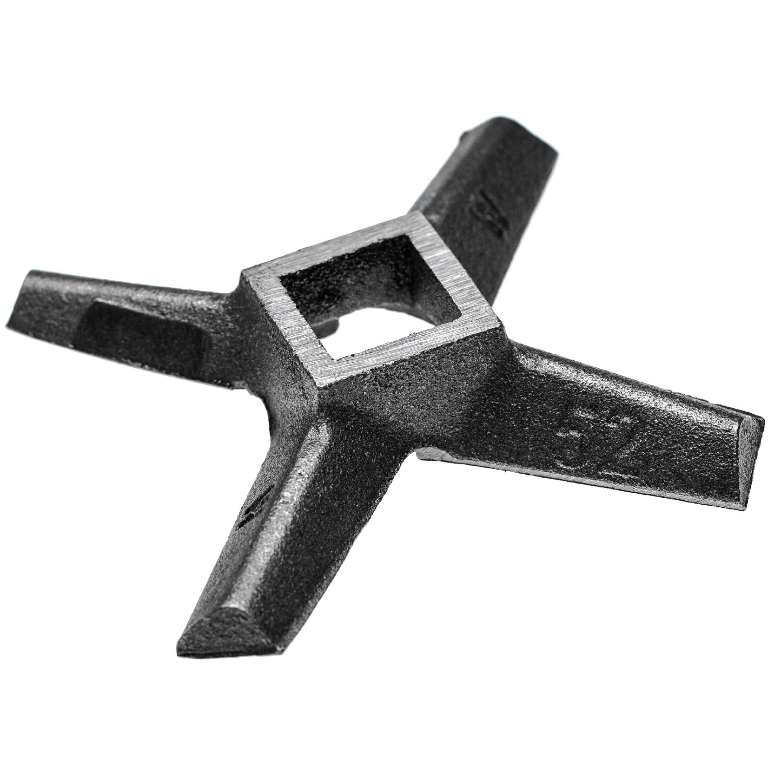 Coltello a croce modello 52 per tritacarne per es. compatibile con ADE, Caso, Fama - quadrato 23,3 x 23,3 mm