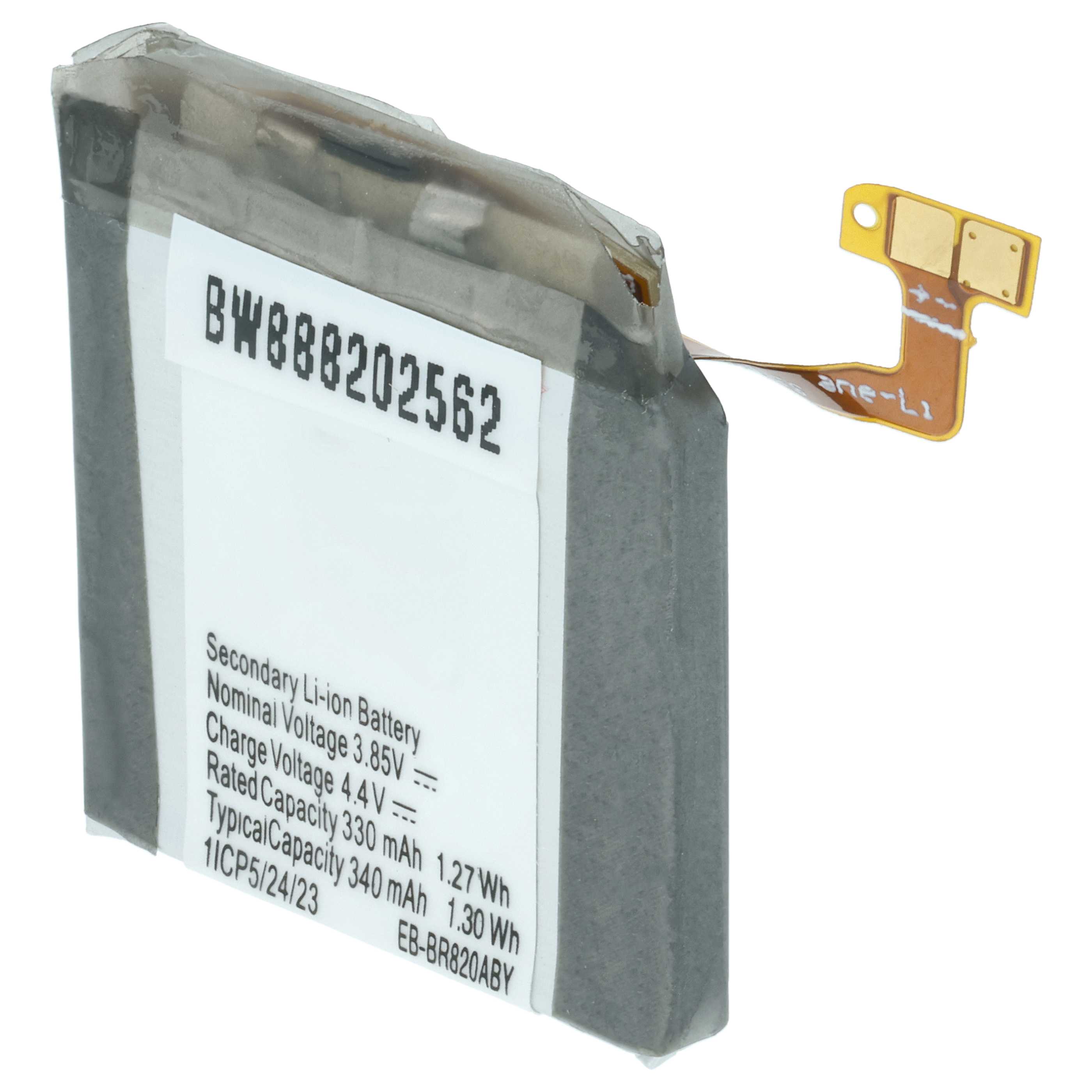Smartwatch Battery replaces Samsung EB-BR820ABY, GH43-04966A - 320 mAh 3.85 V Li-polymer