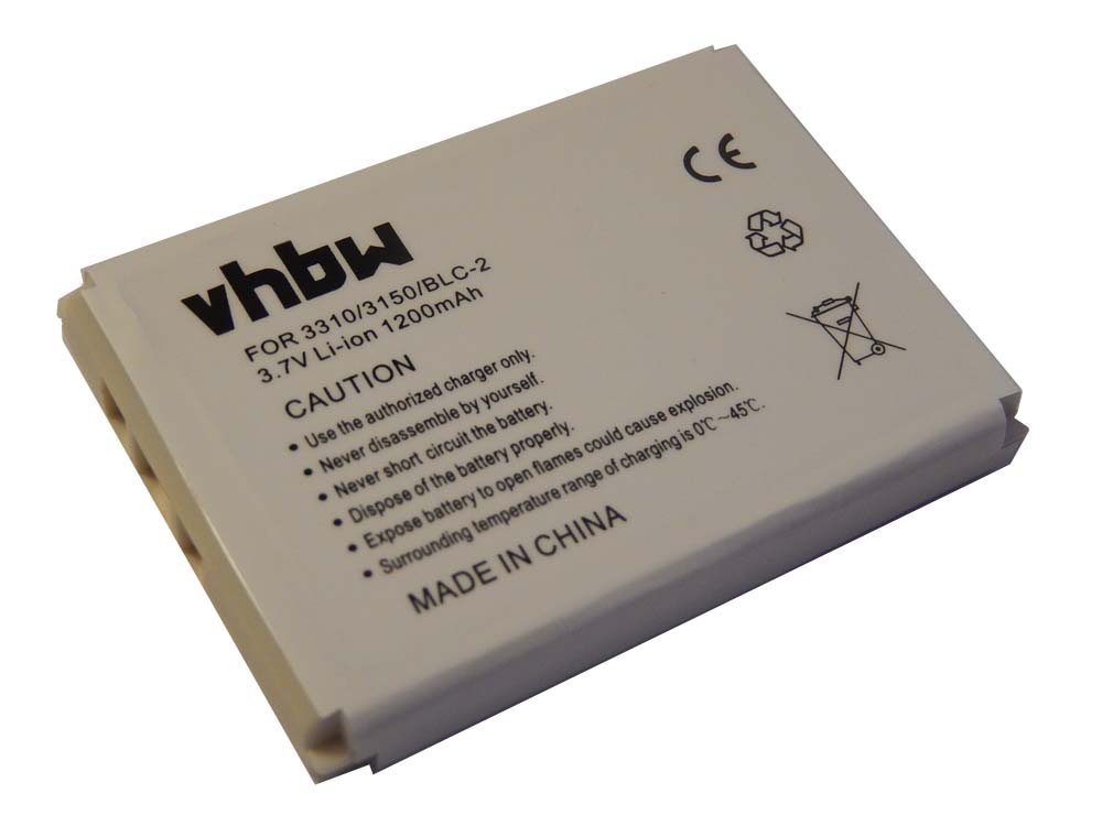 Batterie remplace CipherLab BA-80S1A2, KB1B371200005 pour téléphone portable - 1200mAh, 3,7V, Li-ion