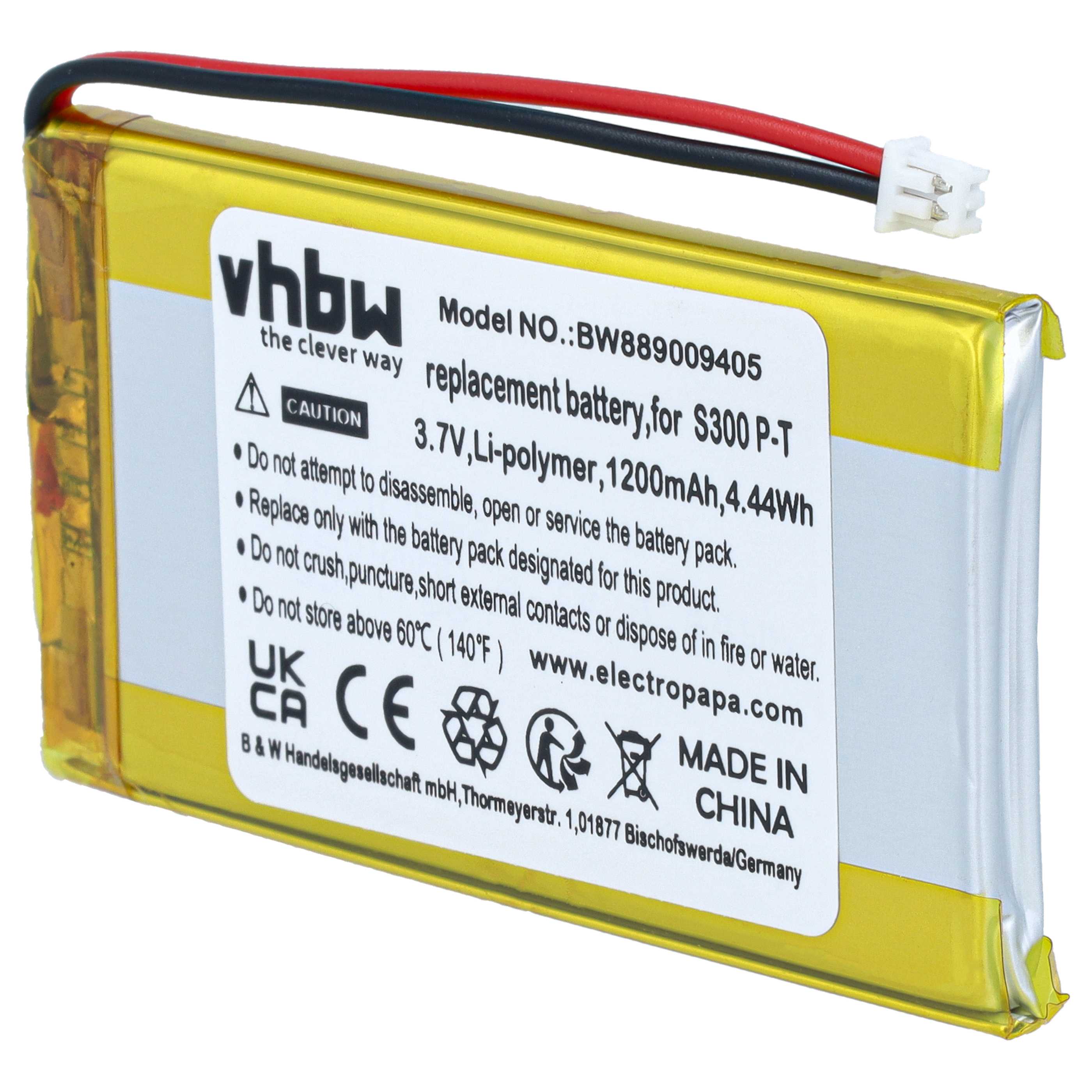 Batteria per bilancia Elicom - 1,2Ah 3,7V Li-Poly