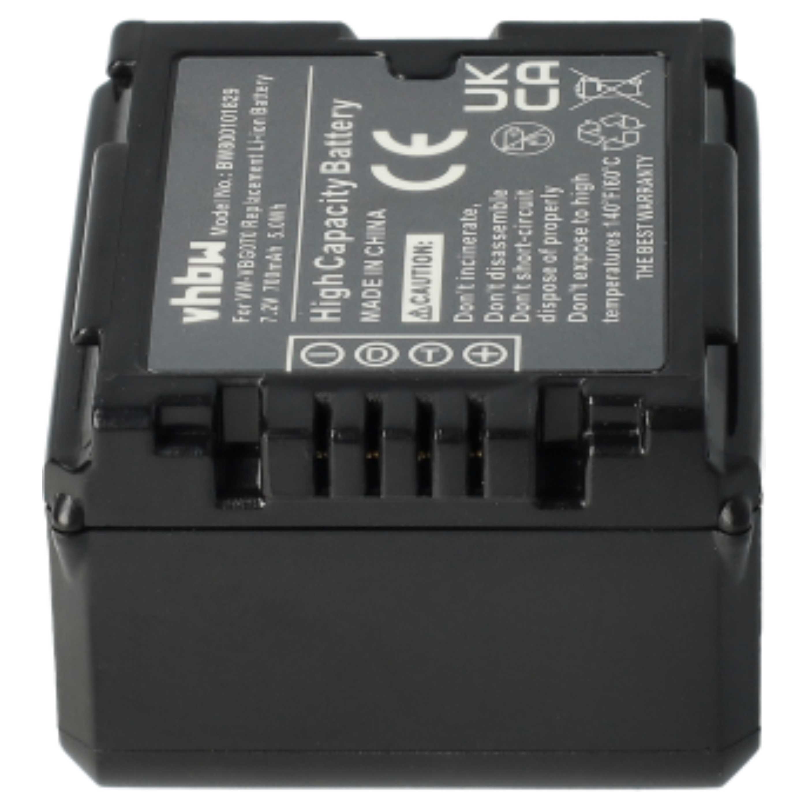 Videocamera 3x Battery replaces Panasonic VW-VBG070, DMW-BLA13E, DMW-BLA13, VW-VBG130 - 700 mAh 7.2 V Li-Ion