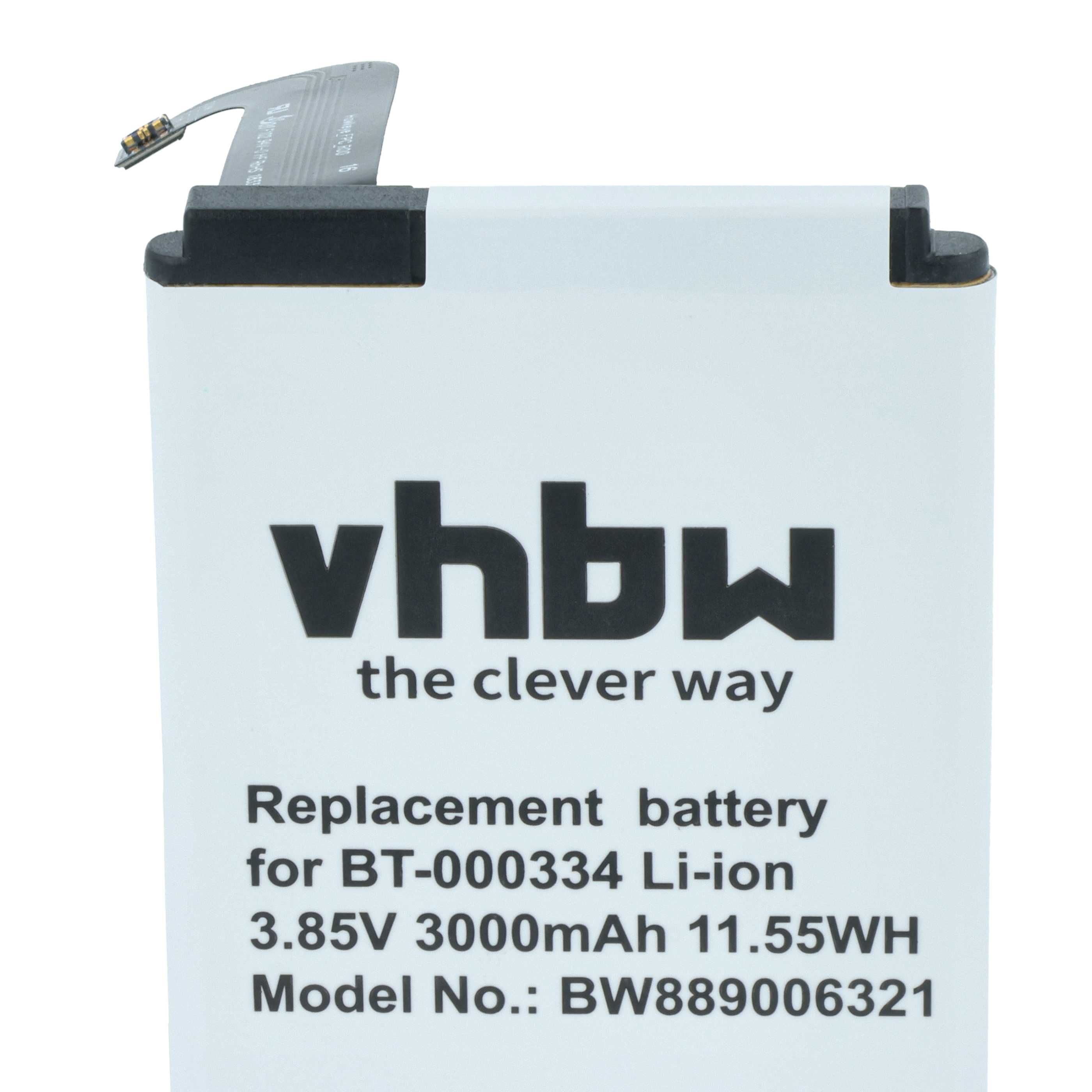 3x Battery replaces Zebra 03MAY18, BT-000334, BT-000334-1 for Zebra Barcode Scanner POS - 3000 mAh 3.85 V
