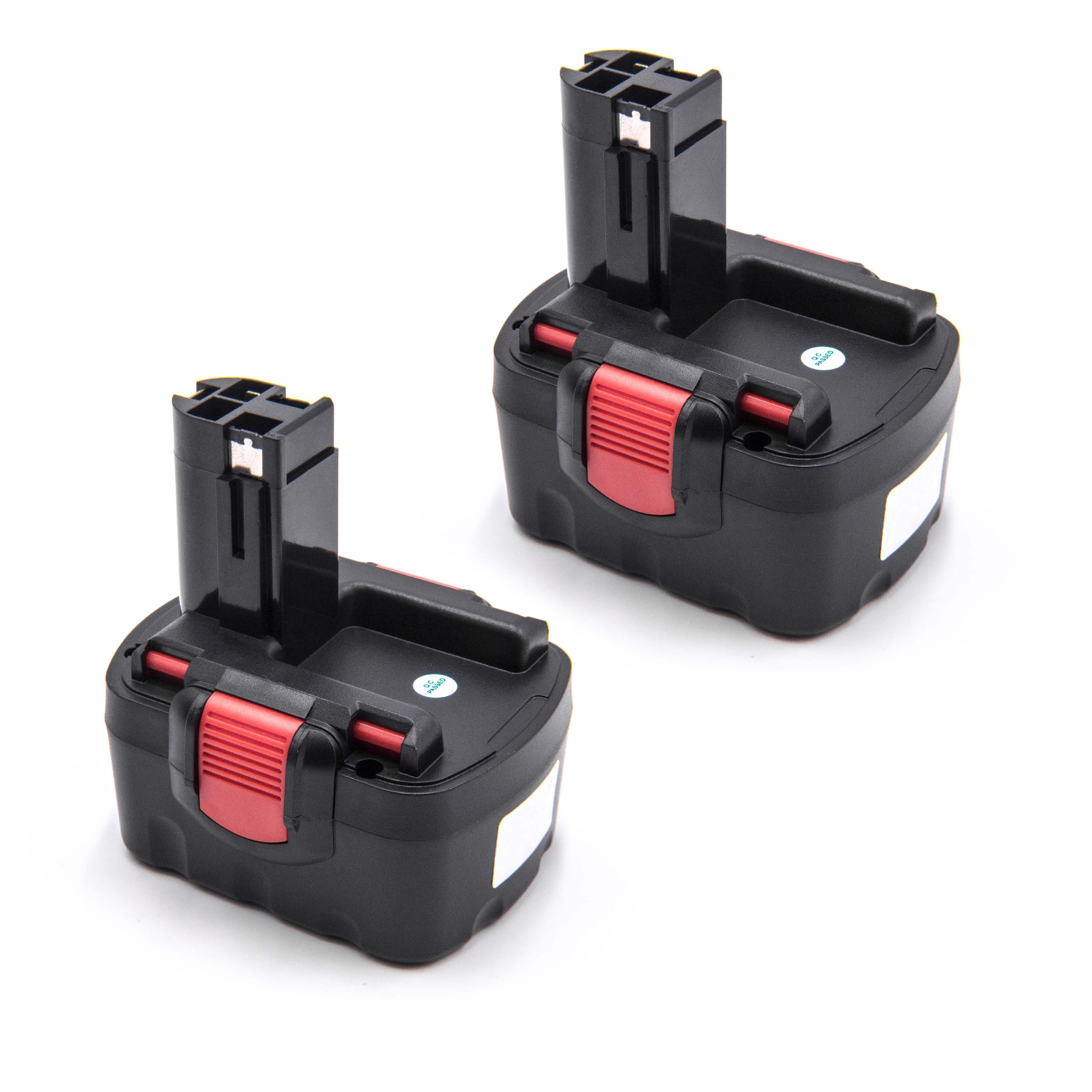 Electric Power Tool Battery (2x Unit) Replaces Bosch 2 607 335 263, 1617S0004W - 1500 mAh, 14.4 V, NiMH