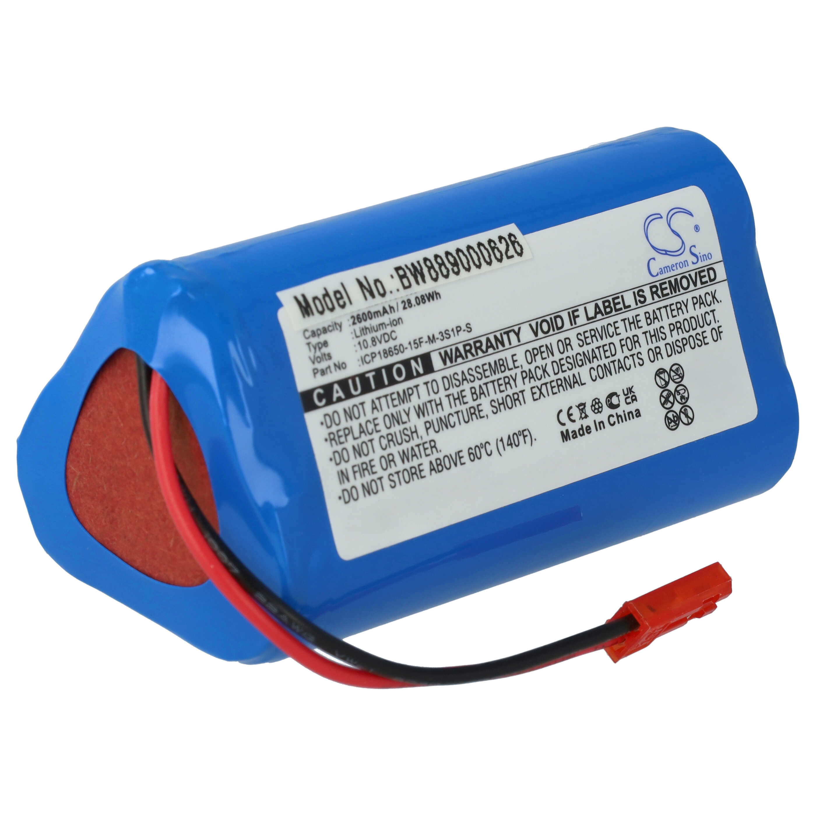 Batterie remplace Medion ICP186500-15F-M-3S1P-S pour robot aspirateur - 2600mAh 11,1V Li-ion