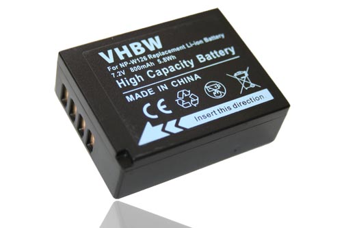 Battery Replacement for Fuji / Fujifilm NP-W126s, NP-W126 - 800mAh, 7.2V, Li-Ion