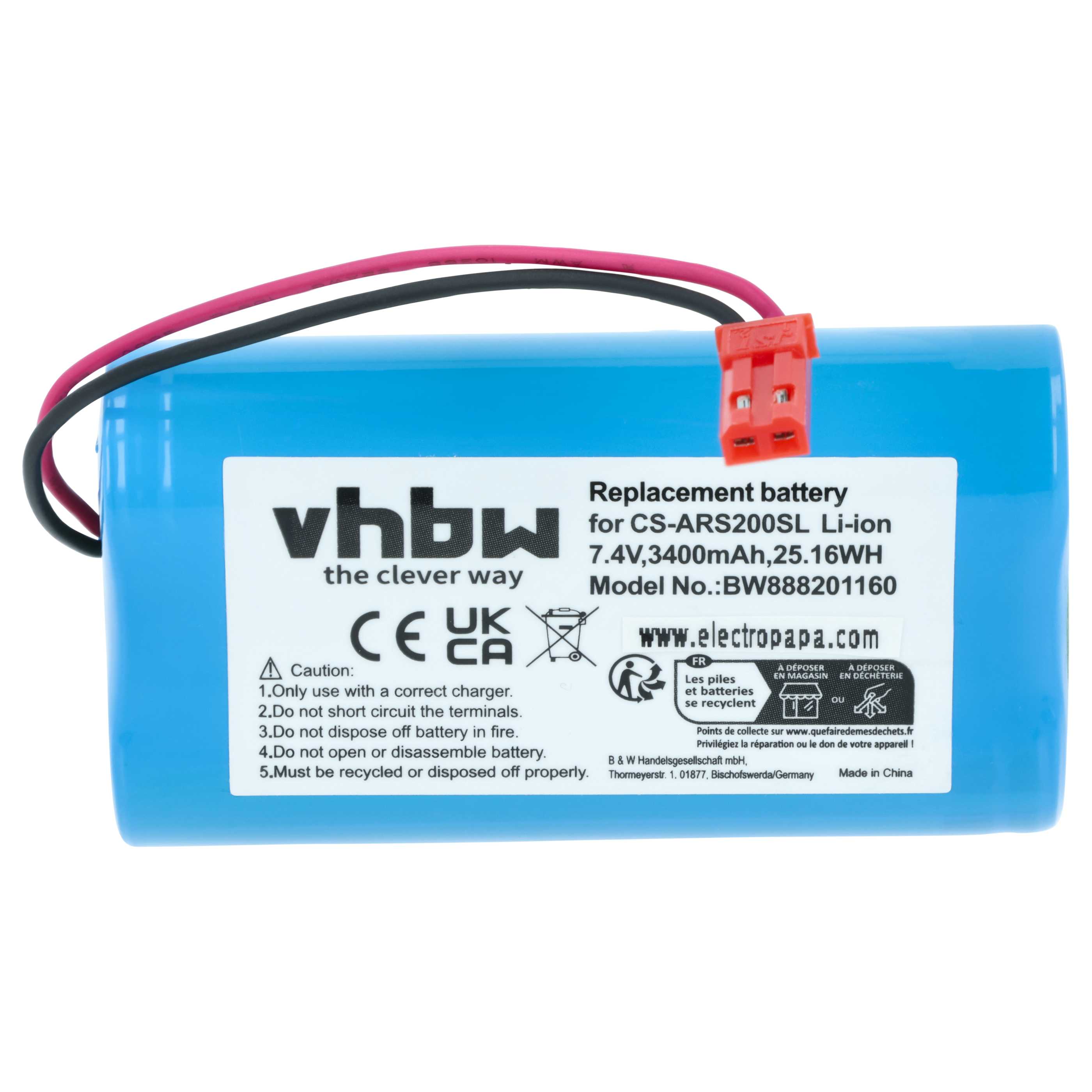 Batería (pack) para vaporizador Arizer - 3400 mAh 7,4 V Li-Ion