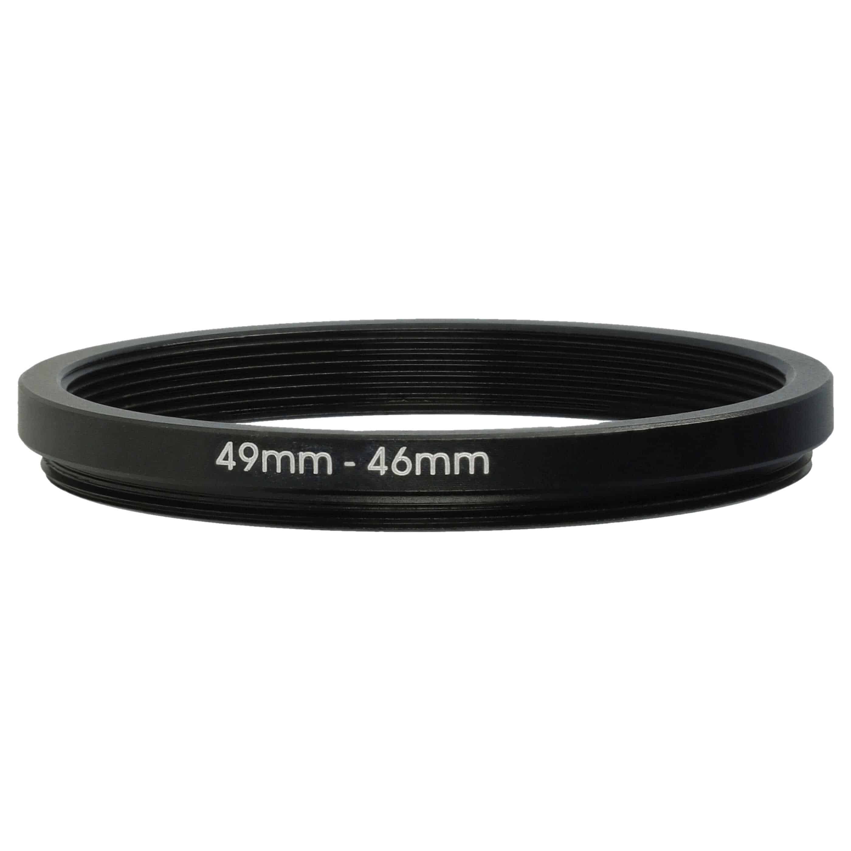 Anello adattatore step-down da 49 mm a 46 mm per obiettivo fotocamera - Adattatore filtro, metallo, nero