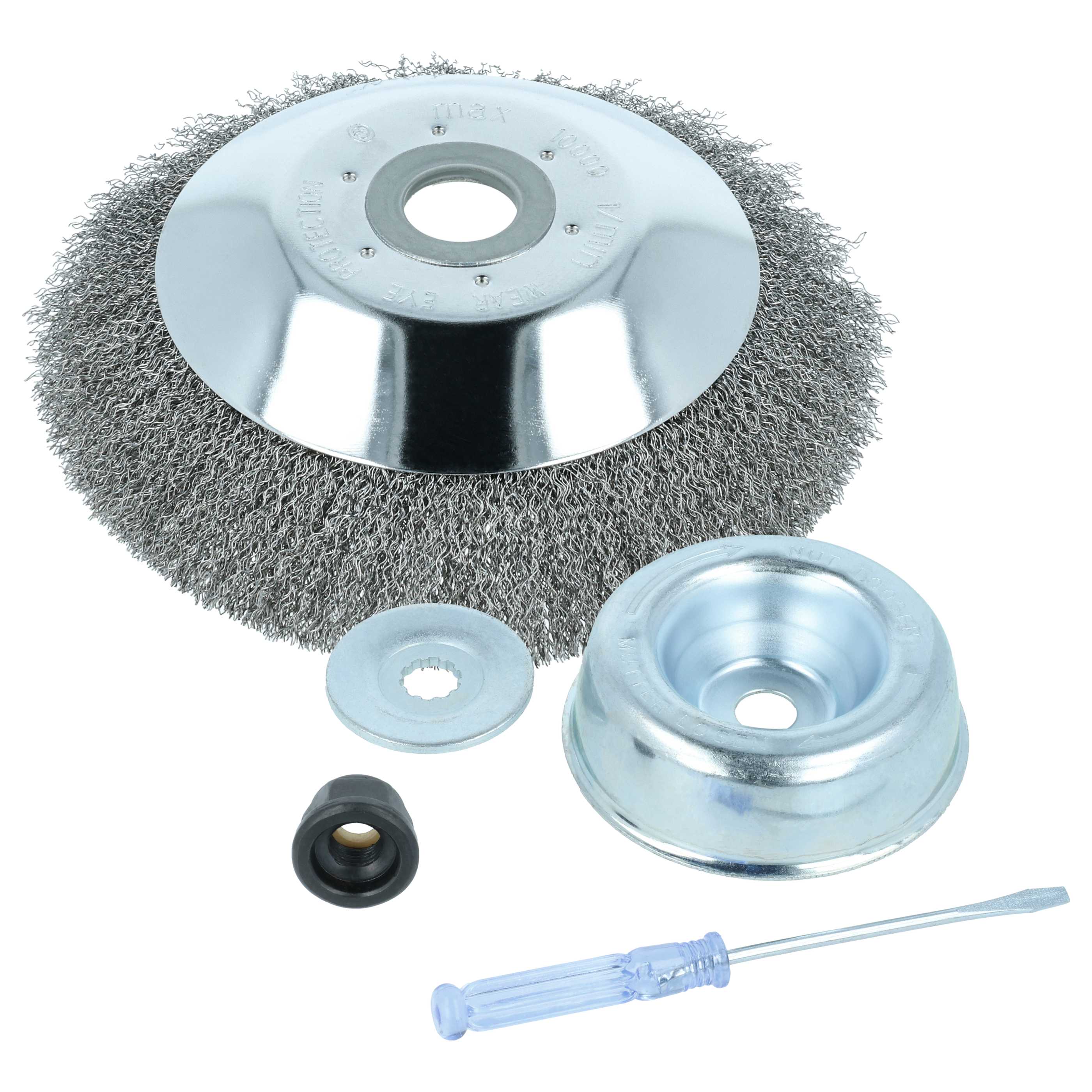 Cepillo malas hierbas suave para dispositivo de jardín Dolmar, Honda, Kawasaki, Makita - Ø 20 cm - Con set de