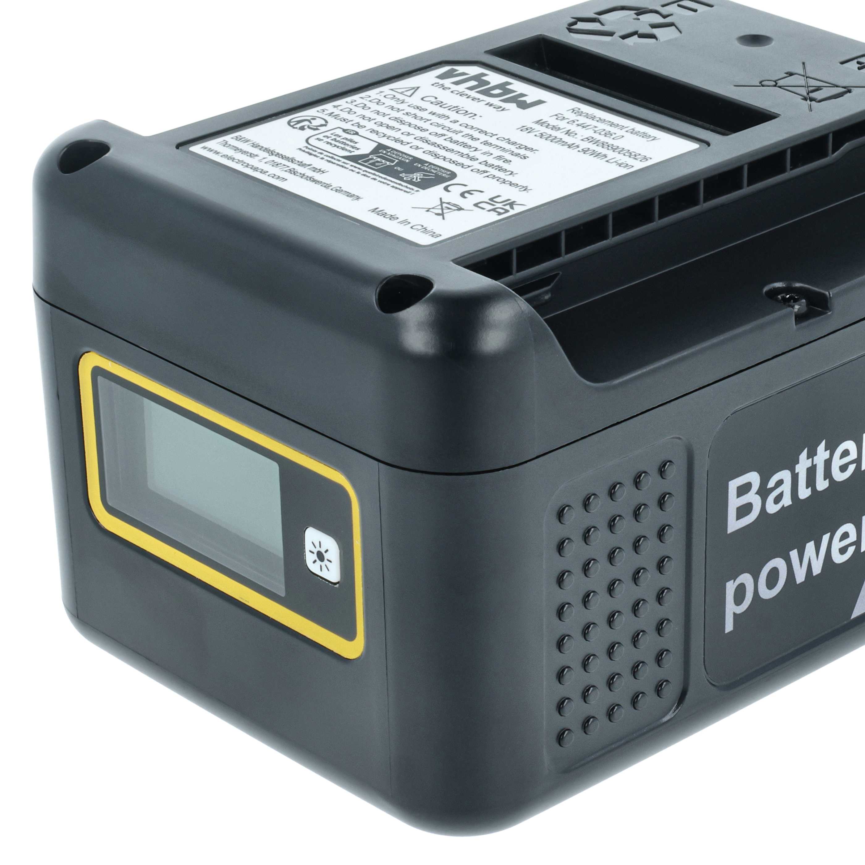 Battery replaces 2.445-034.0, 6.447-036.0 for Kärcher 5000mAh, 18V, Li-Ion