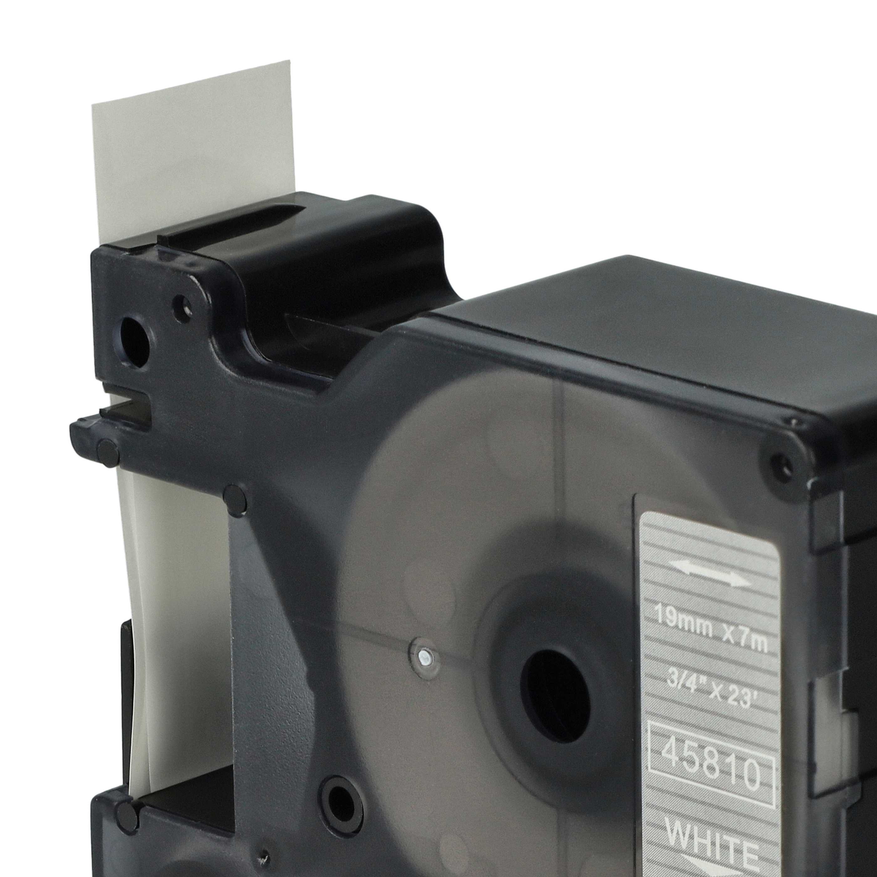 Label Tape replaces Dymo D1, 45810 - 19 mm White to Transparent