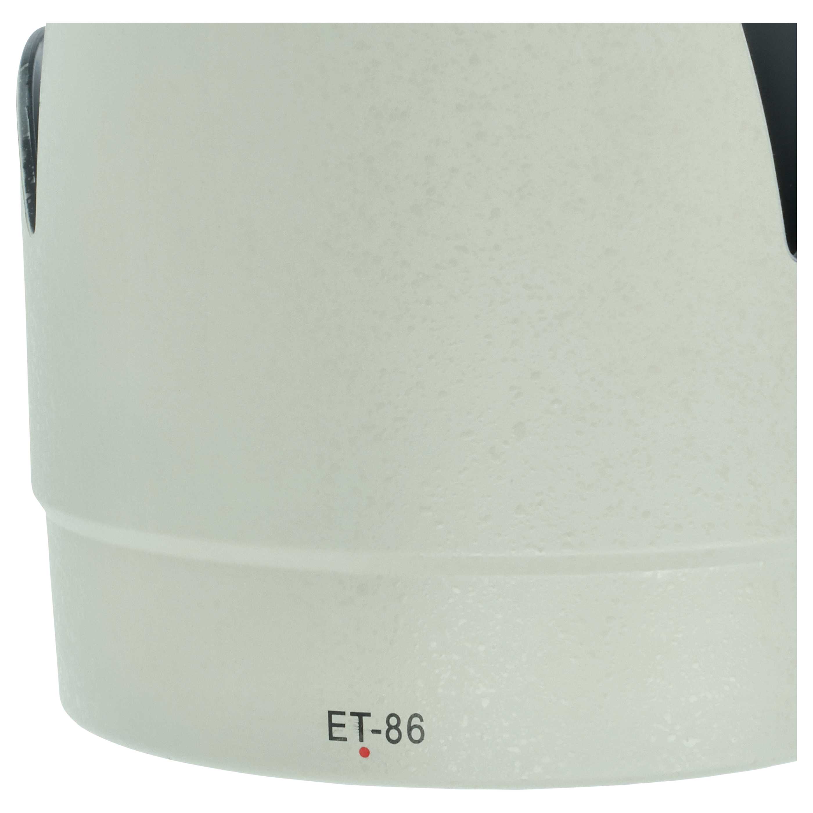 Lens Hood replaces Canon ET-86 for Canon Lens with 77 mm Diameter, plastic, white / grey