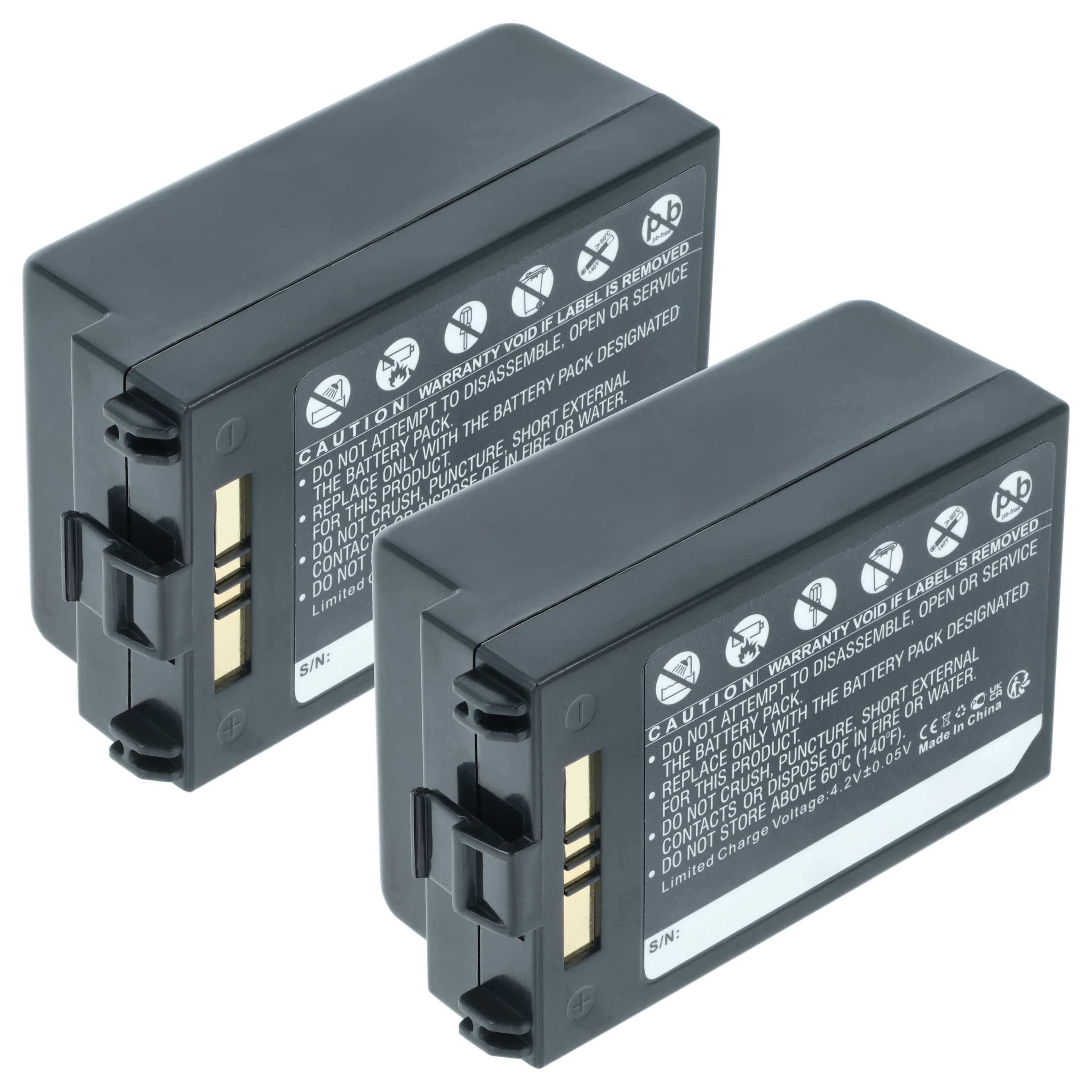 2x Akku als Ersatz für Symbol 82-71363-02, 82-71364-01 für Symbol Barcodescanner - 3800mAh 3,7V Li-Ion