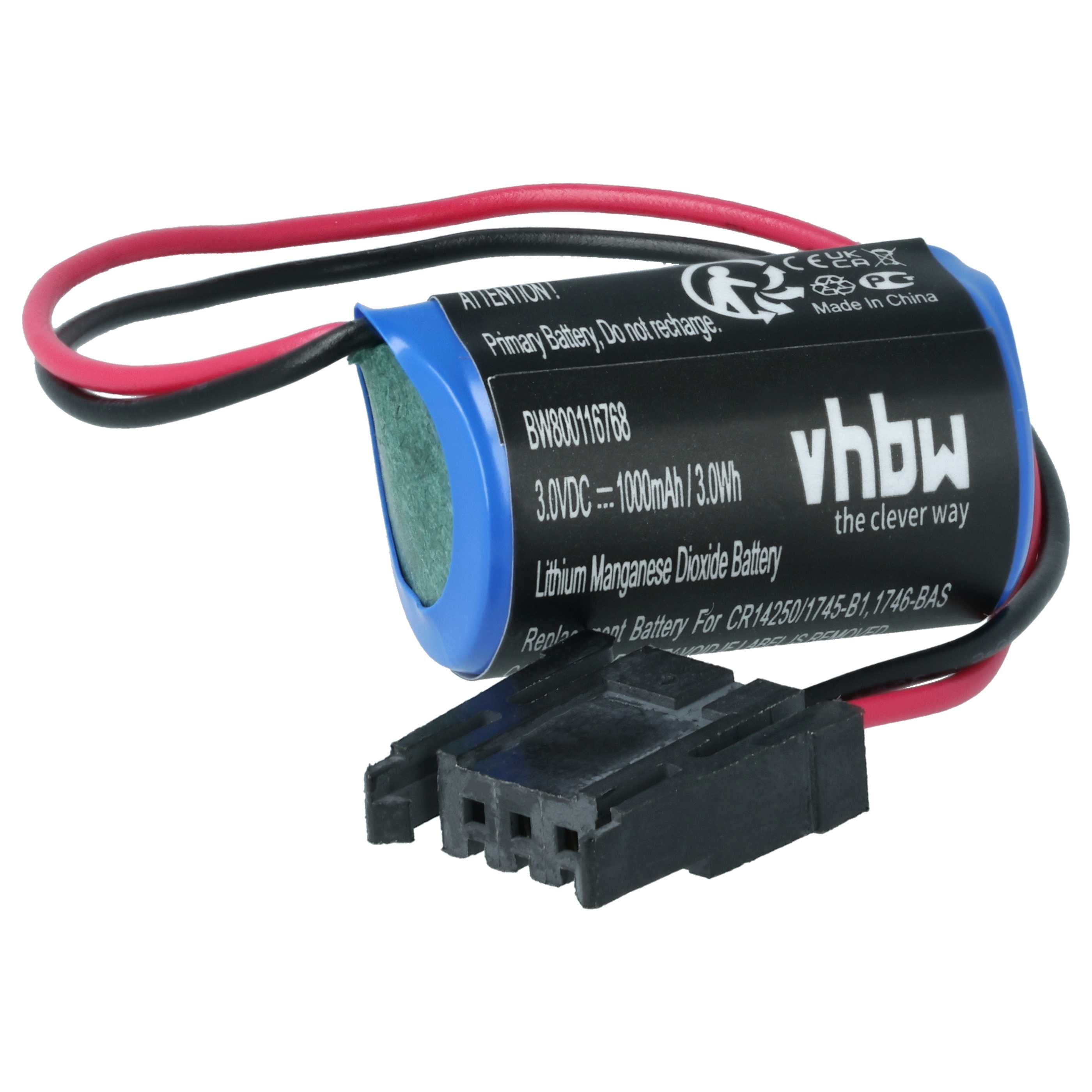 Steuereinheit-Akku als Ersatz für Allen Bradley 1747-BA, 1746-BAS, 1747-PT1, 1745-B1 - 1000mAh 3V Li-MnO2