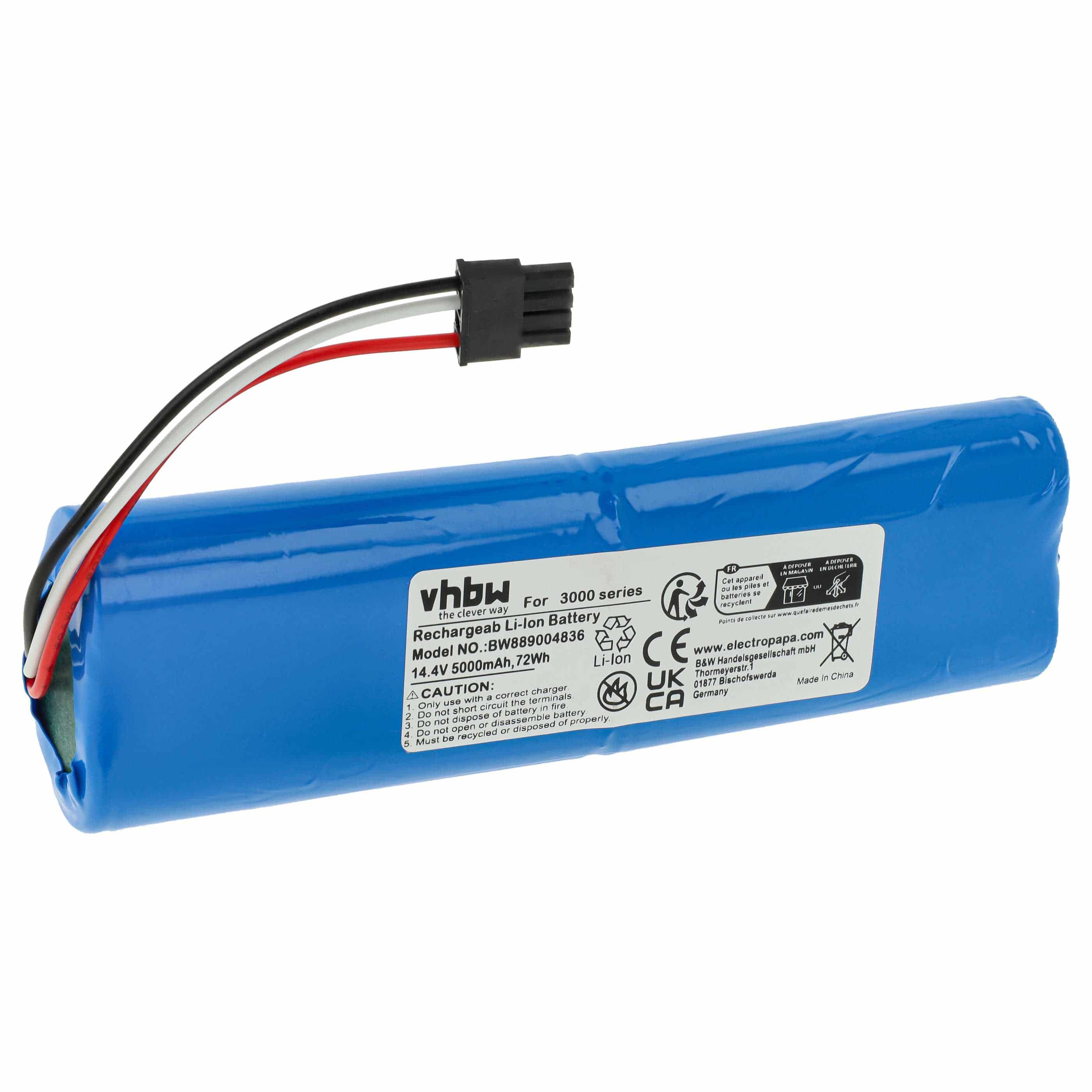 Battery replaces Philips C1048A2 for Philips 5000mAh, 14.4V, Li-Ion