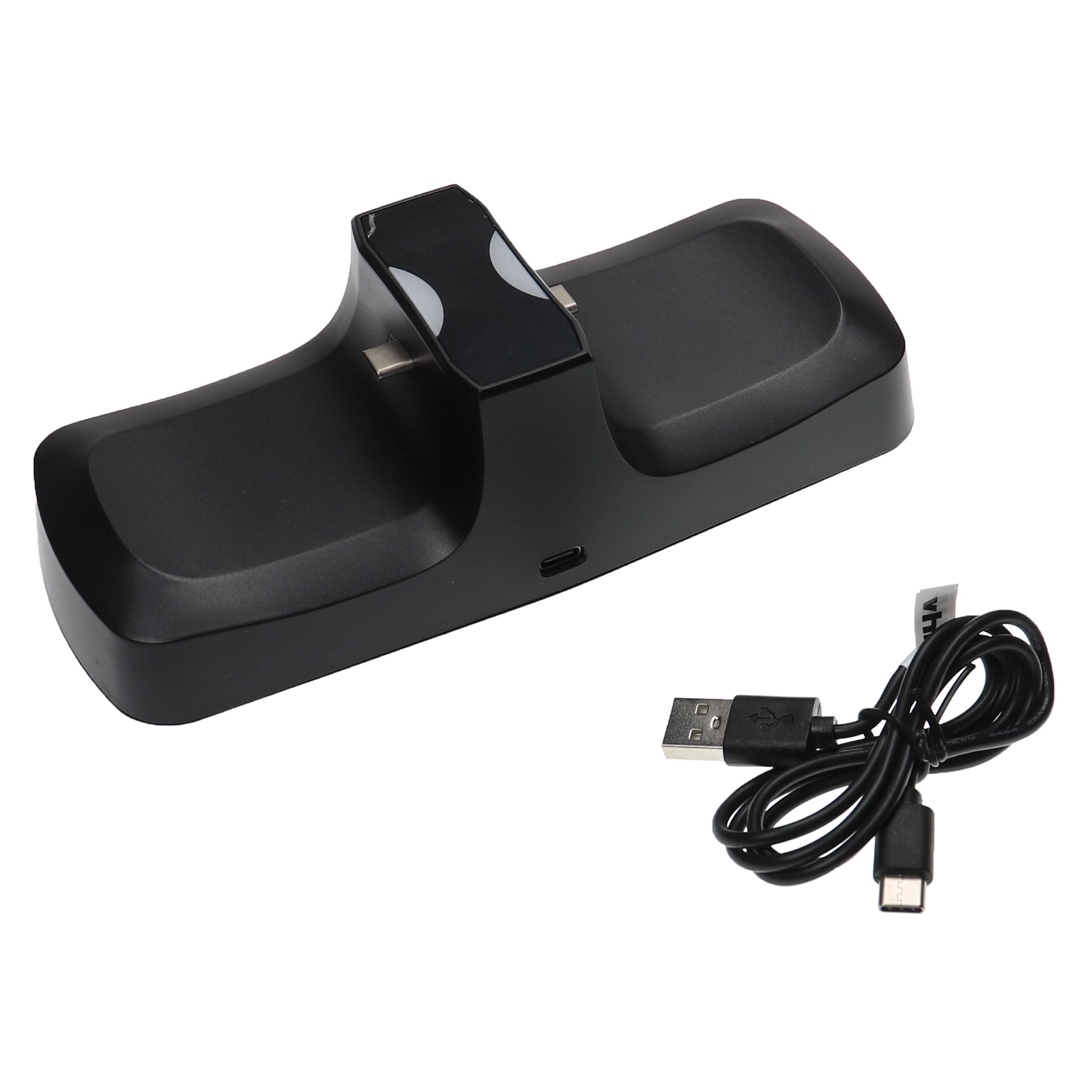 Dual Charging Station suitable for Sony Playstation 5 DualSense Controller - Charging Cradle + Lead, 1.0 A
